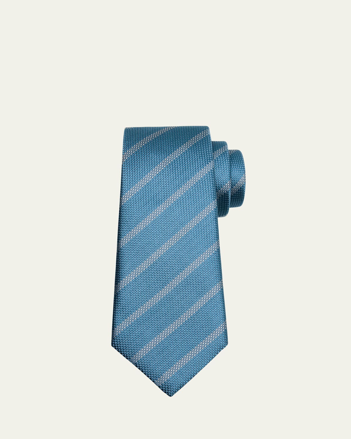 Giorgio Armani Men's Diagonal Stripe Silk Tie In Smoke