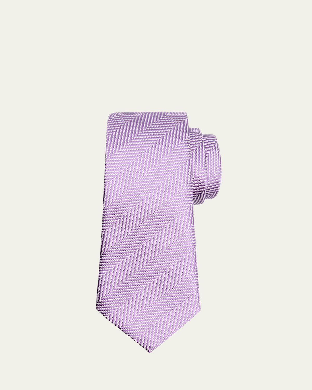 Giorgio Armani Men's Herringbone Silk Tie In Violet