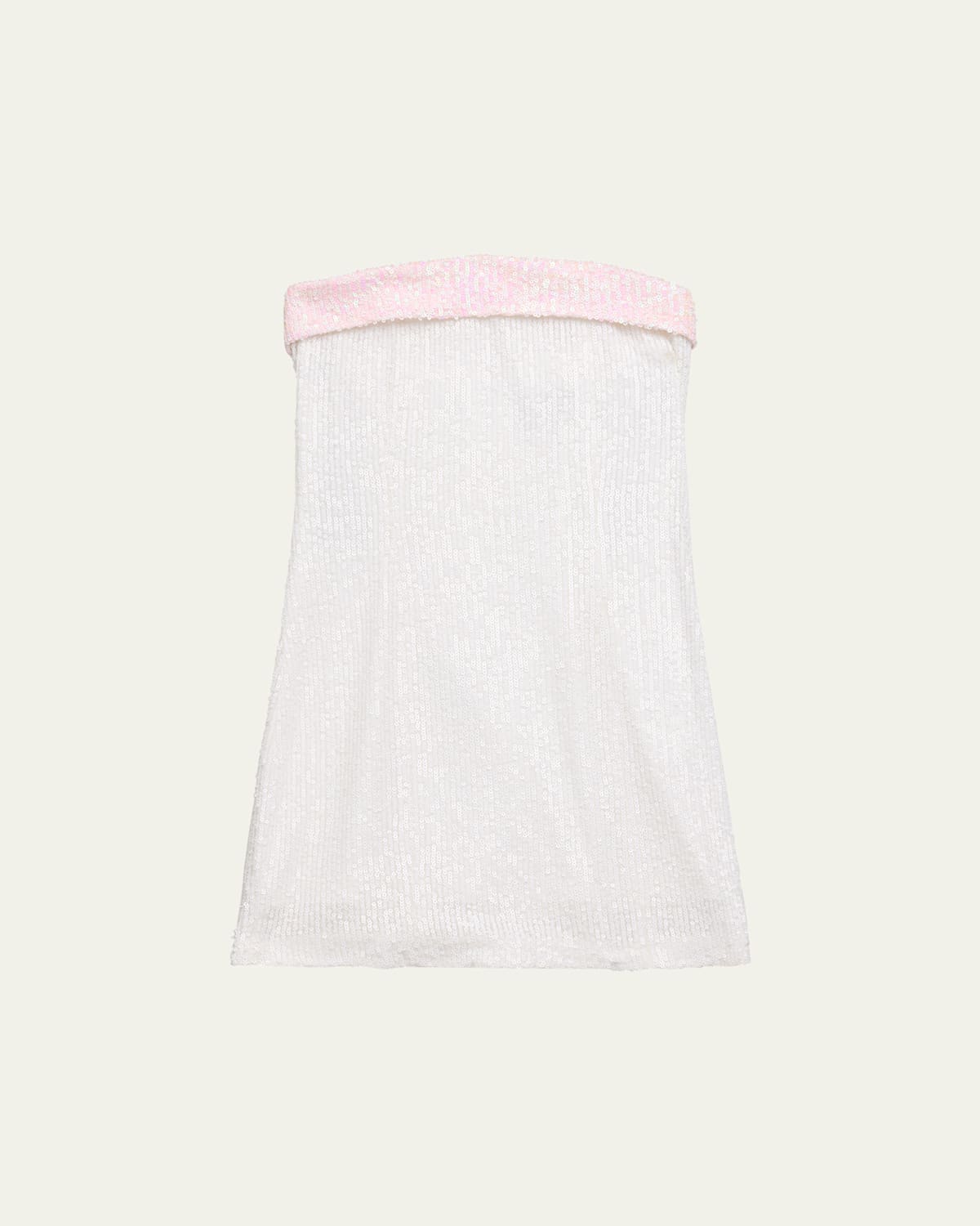 Katiej Nyc Girl's Star Sequin Tween Dress In White With Baby Pink Sequins