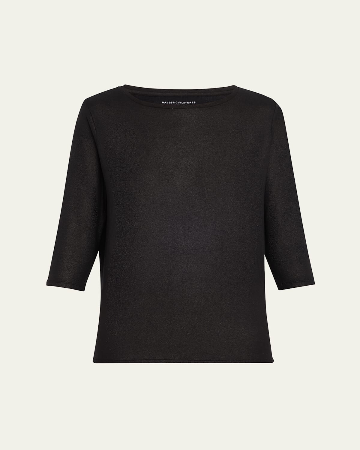 MAJESTIC SOFT TOUCH 3/4-SLEEVE METALLIC JERSEY T-SHIRT 