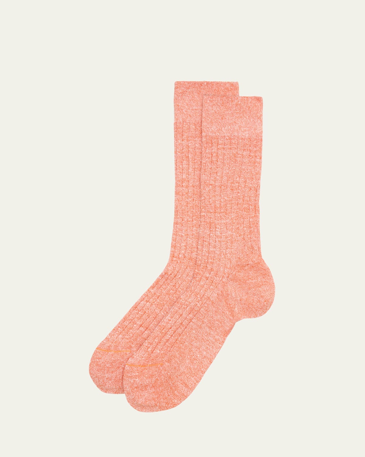 Men's Linen and Cotton Rib Crew Socks