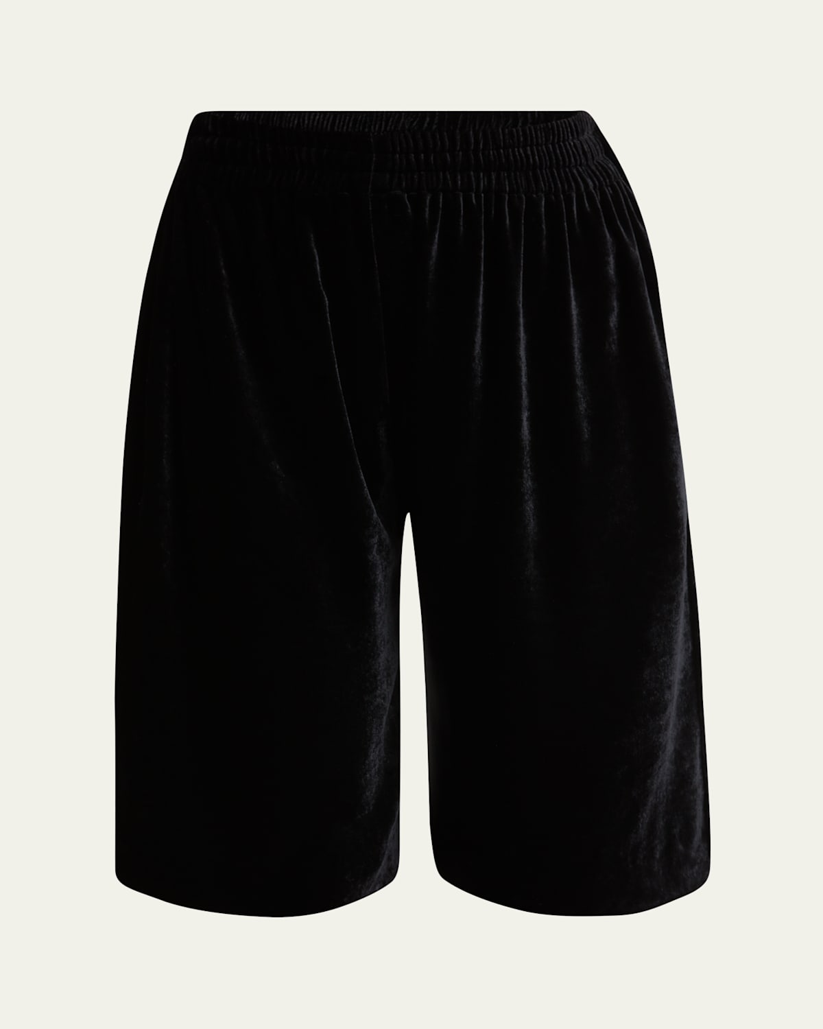 Chloé Long Velvet Shorts In Black