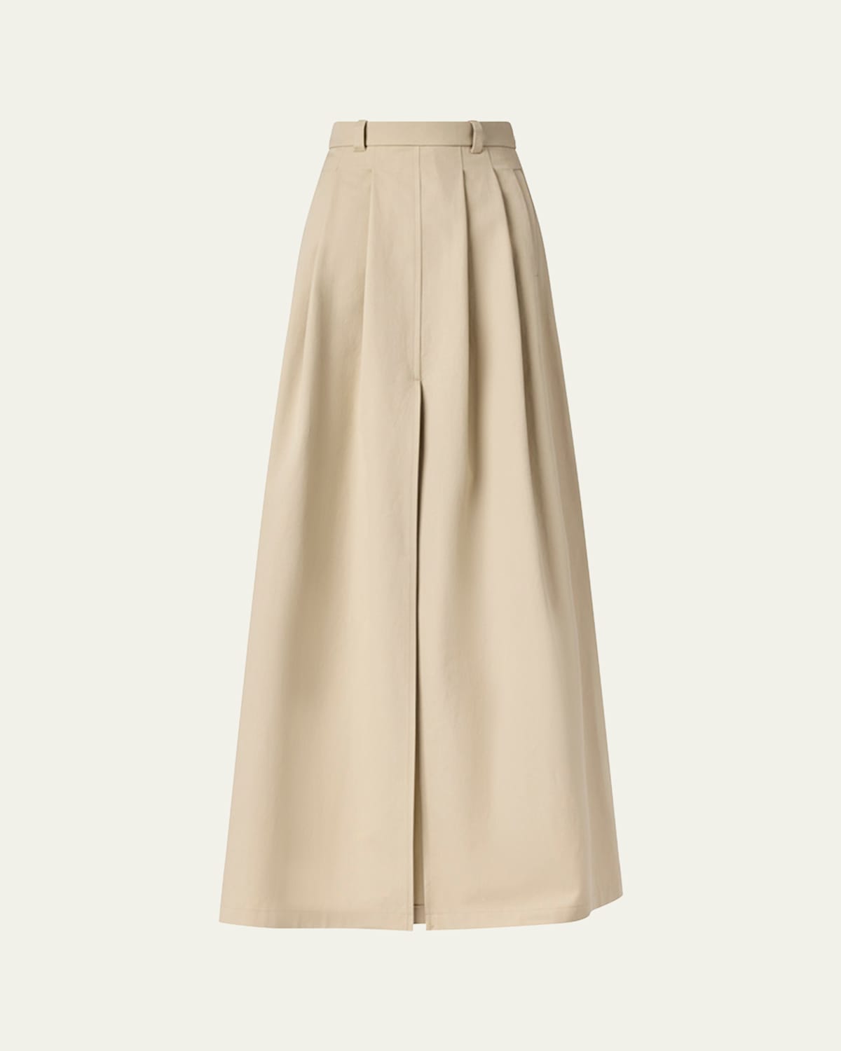 Altuzarra Mack Pleated Cotton Maxi Skirt In Sapling