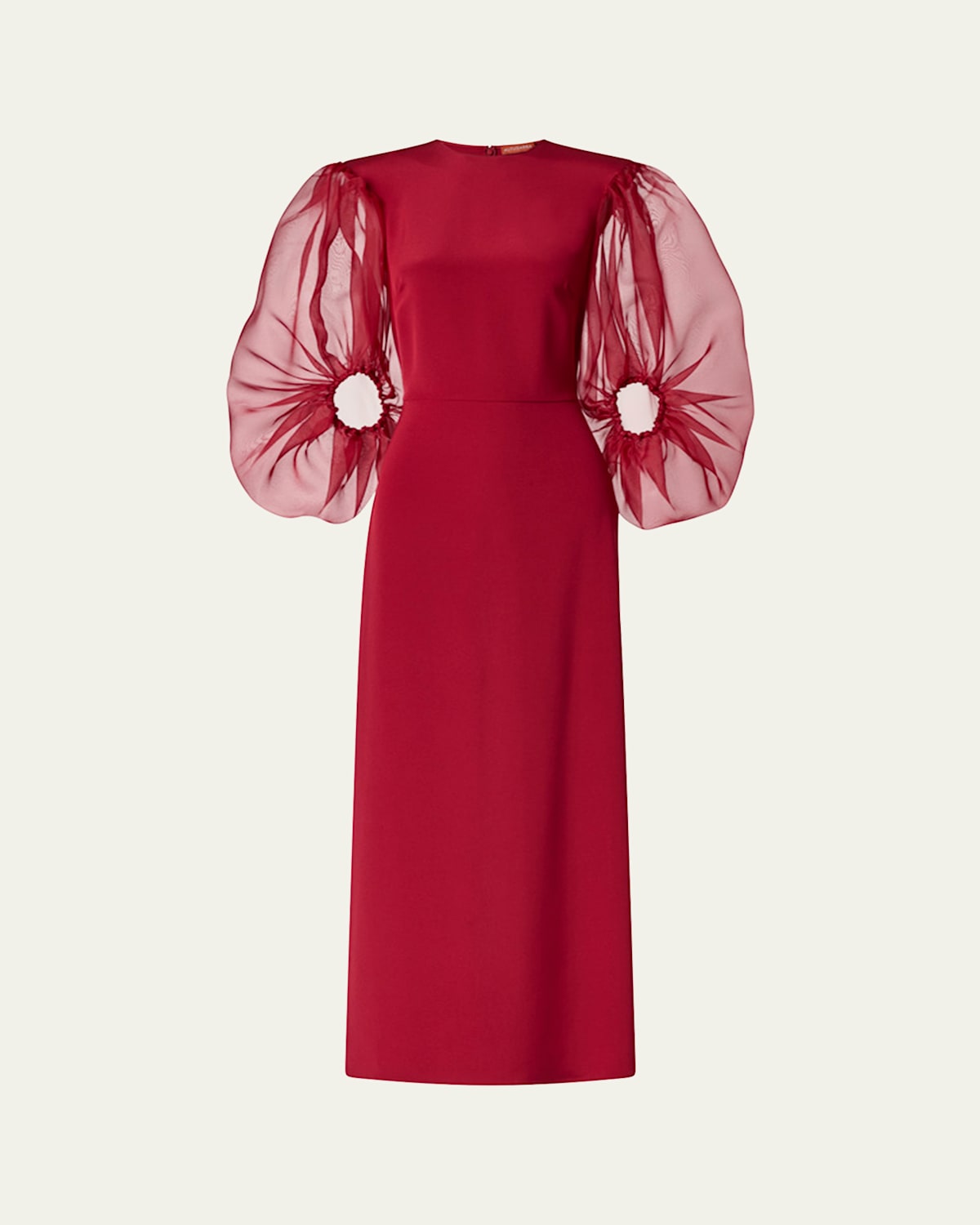 Altuzarra Danielle Silk Cady Midi Dress In Syrah