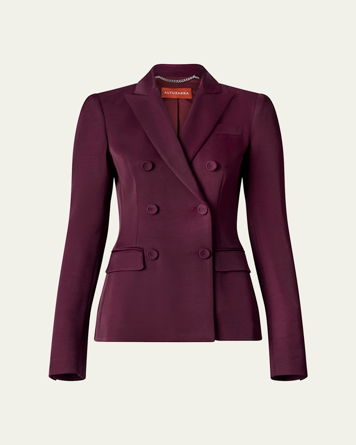 Altuzarra Indiana Double-breasted Wool Jacket In Deep Grape