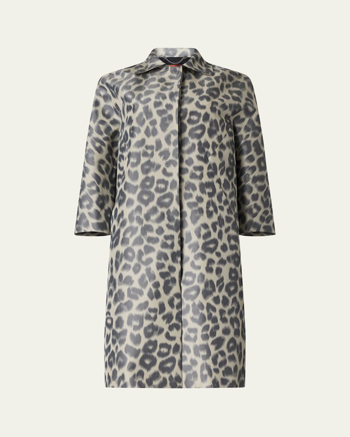 Altuzarra Adams Leopard Silk-blend Coat In Antique Pearl Leopar