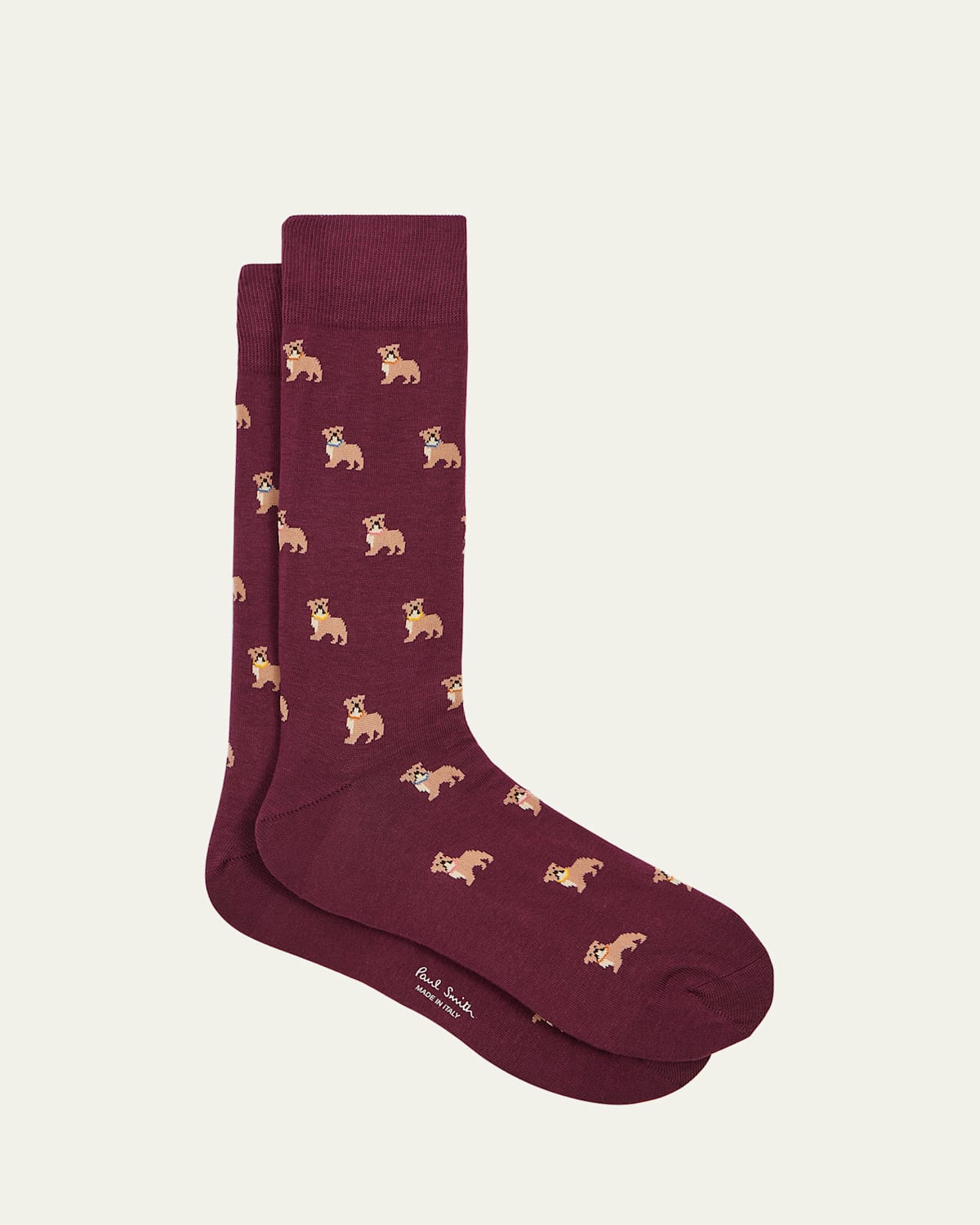 PAUL SMITH MEN'S IRWIN BULLDOG CREW SOCKS 