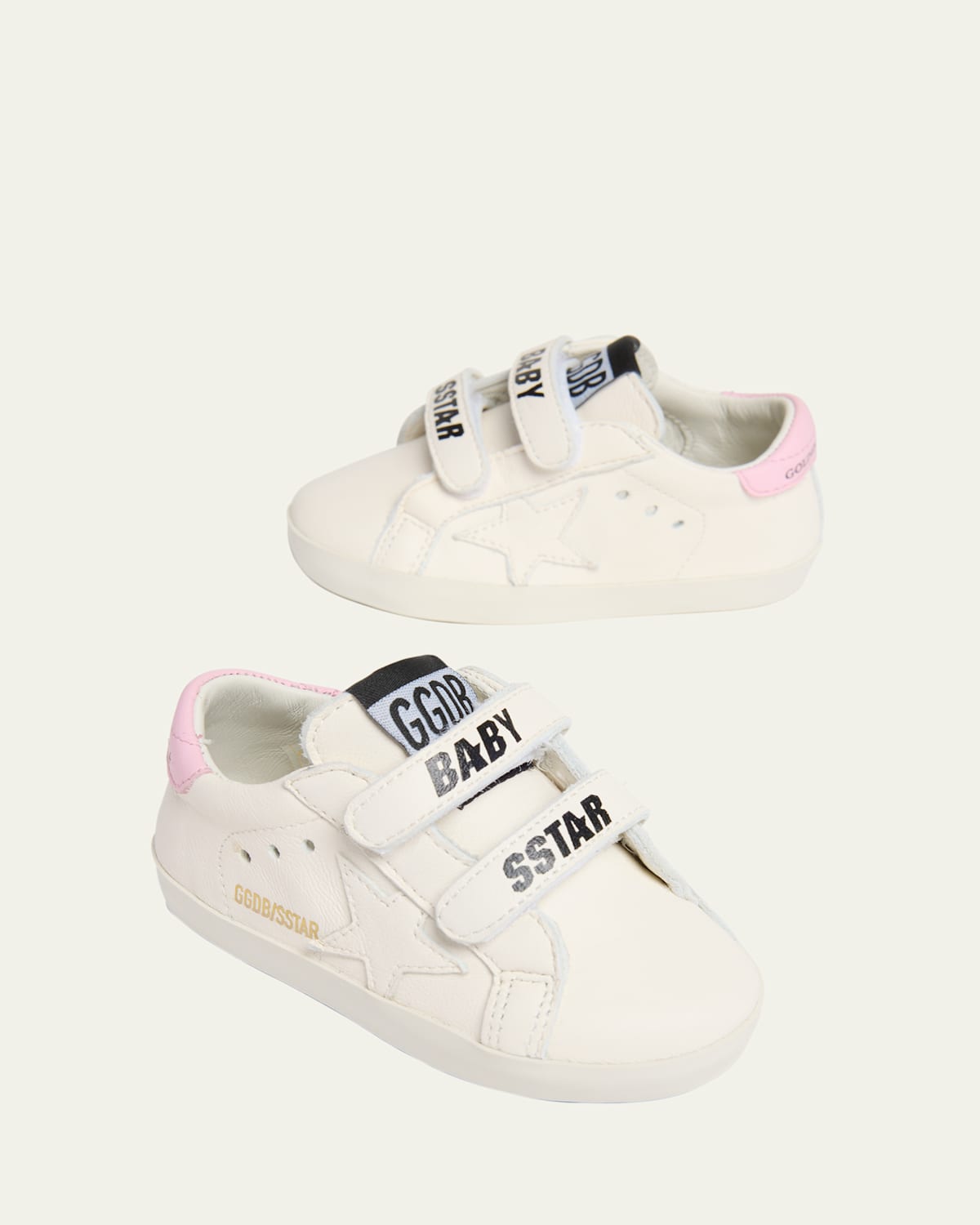 Golden Goose Kid's Old School Glitter Dual-Grip Sneakers, Babies