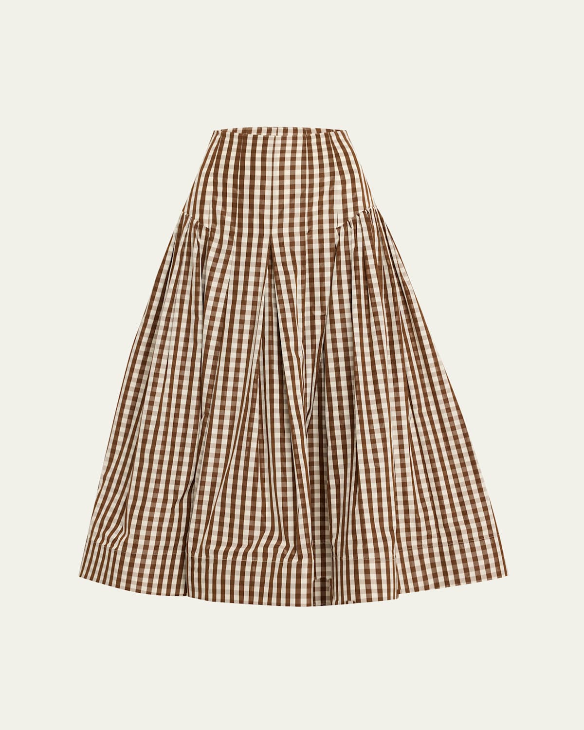 Long Plaid Taffeta Full Skirt