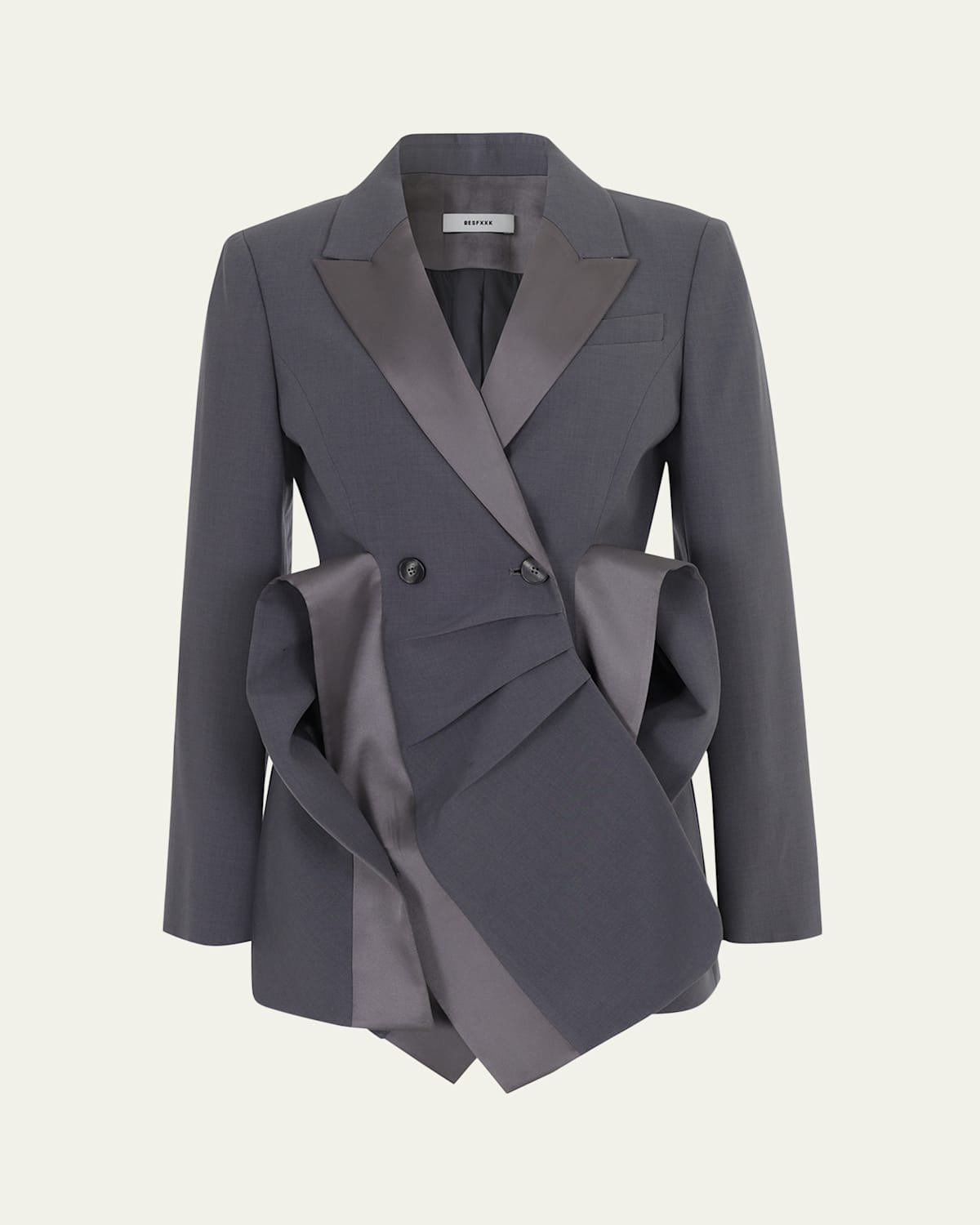 Two-Tone Decon Wavy Tuxedo Blazer