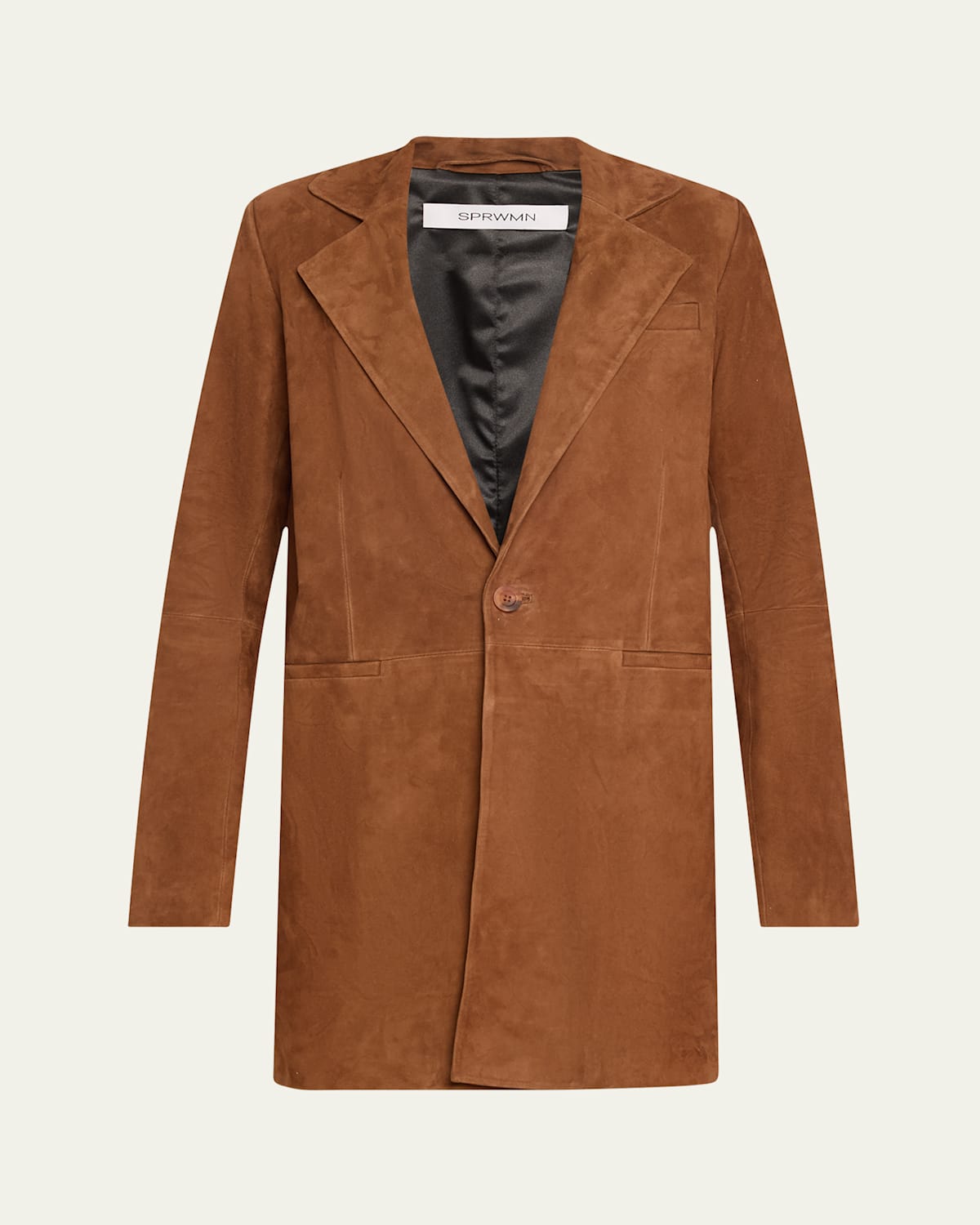 Suede Long Blazer