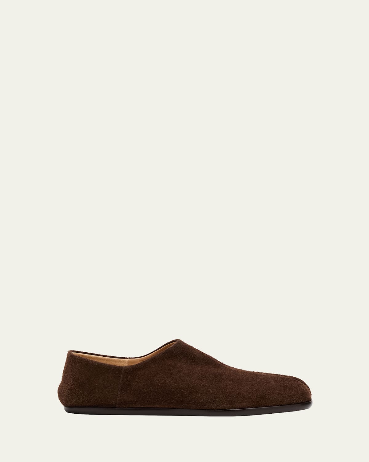 Men's Tabi Babouche Suede Split-Toe Loafers