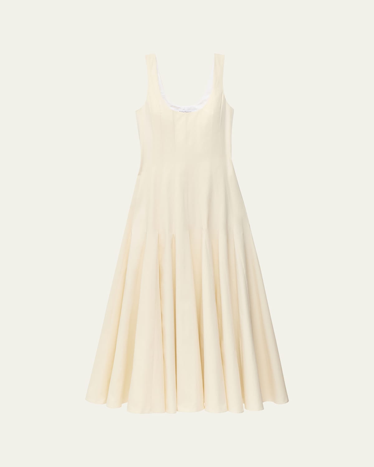 Shop Another Tomorrow Sleeveless Flare Maxi Dress In Off White