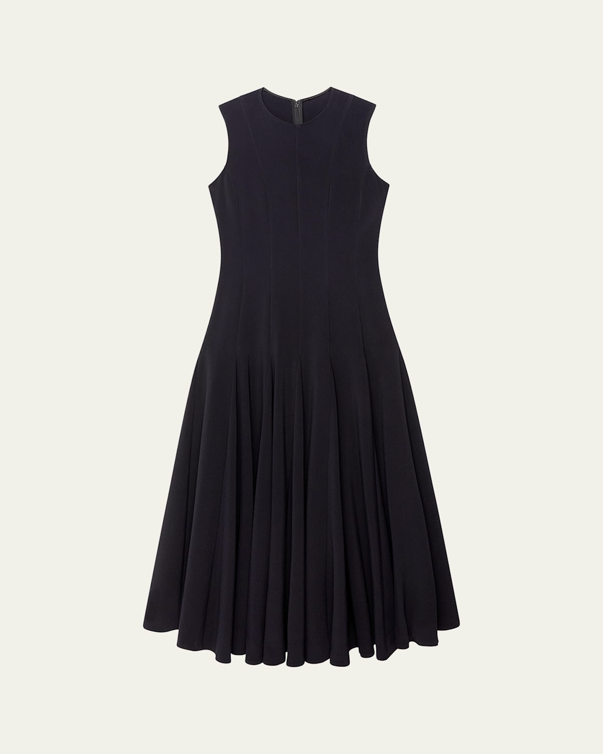 Paneled Drop-Waist Flare Maxi Dress