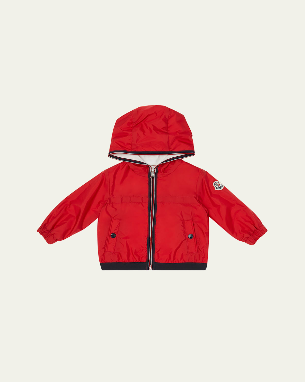 Moncler Kid - Anton Hooded Rain Jacket In Red