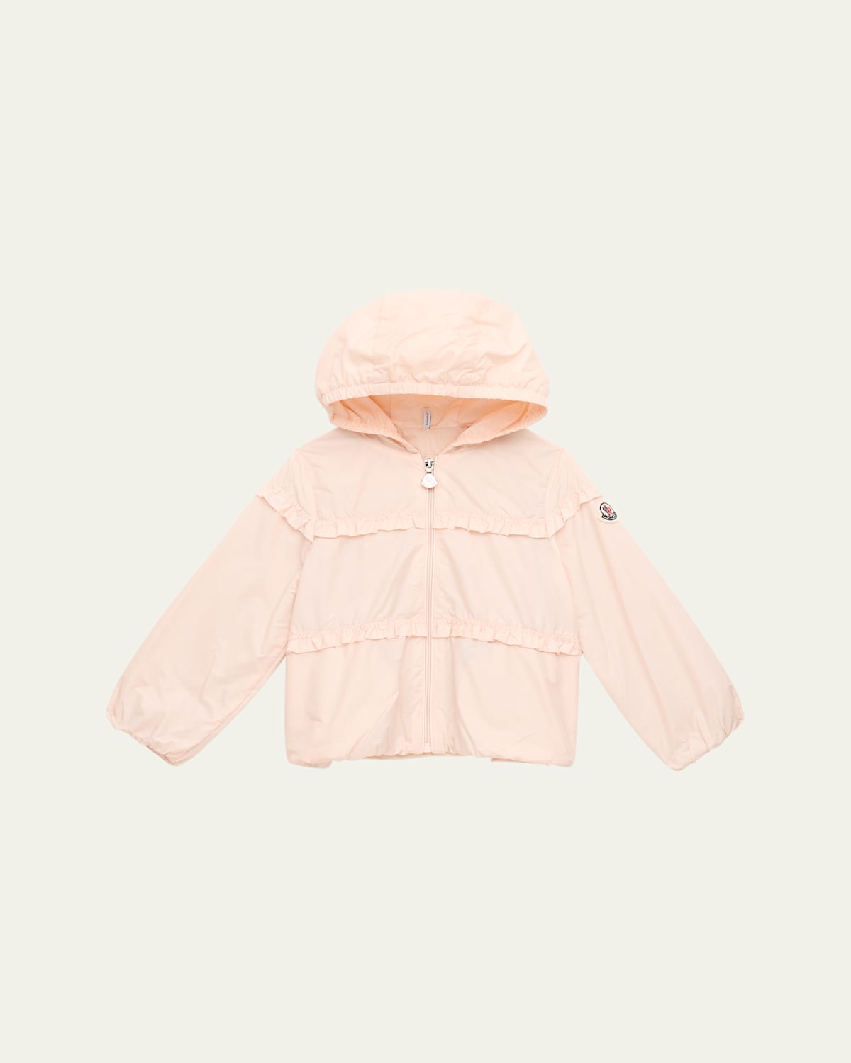 Moncler Hiti Hooded Rain Jacket Pink In 529 - Mother Of Pearl
