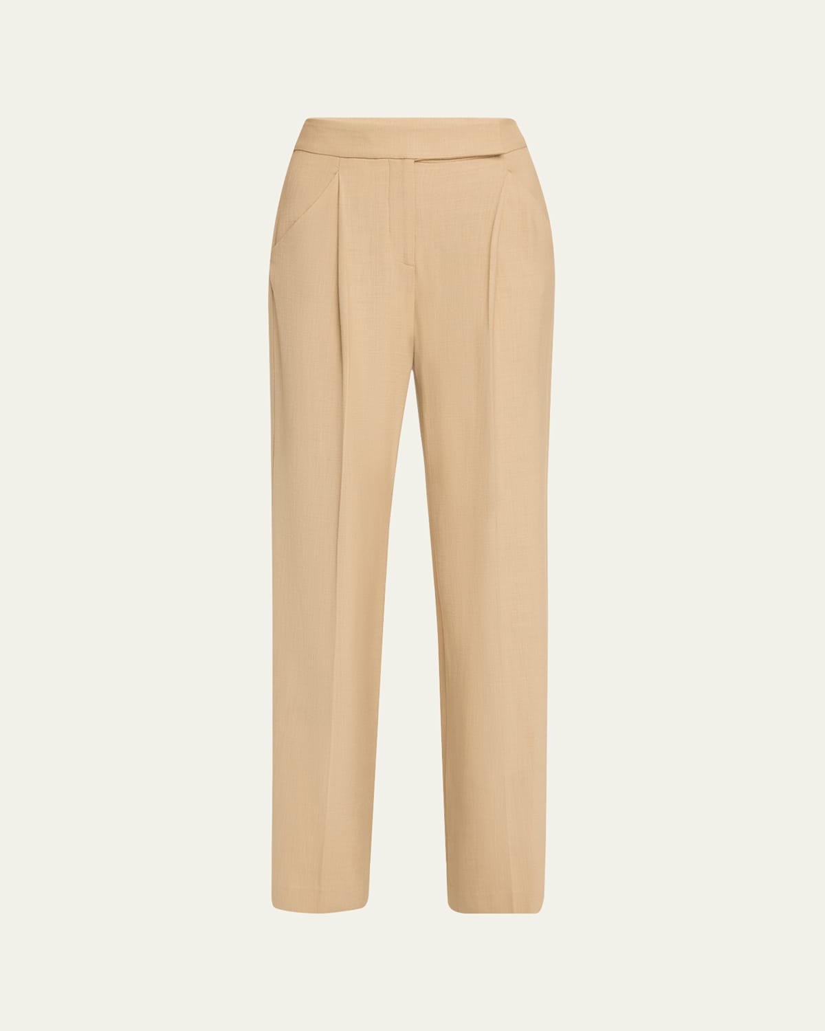 Veronica Beard Cruz Stretch-linen Pant In Stone Khaki In Stone Khaki