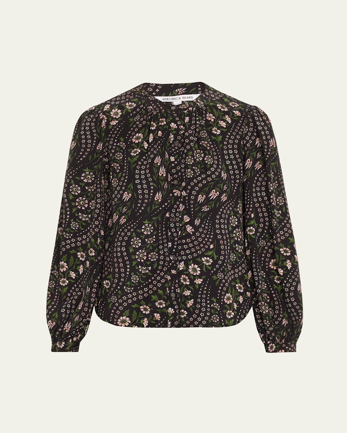 Veronica Beard Ashlynn Top In Black Multi