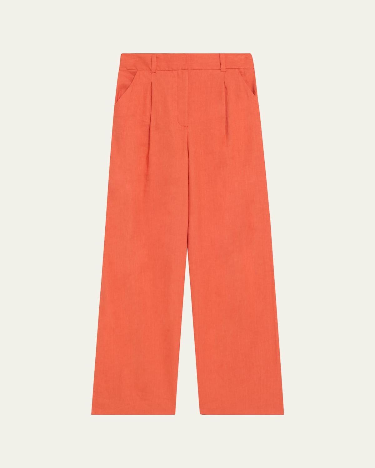 Veronica Beard Heyser Wide-leg Pants In Persimmon