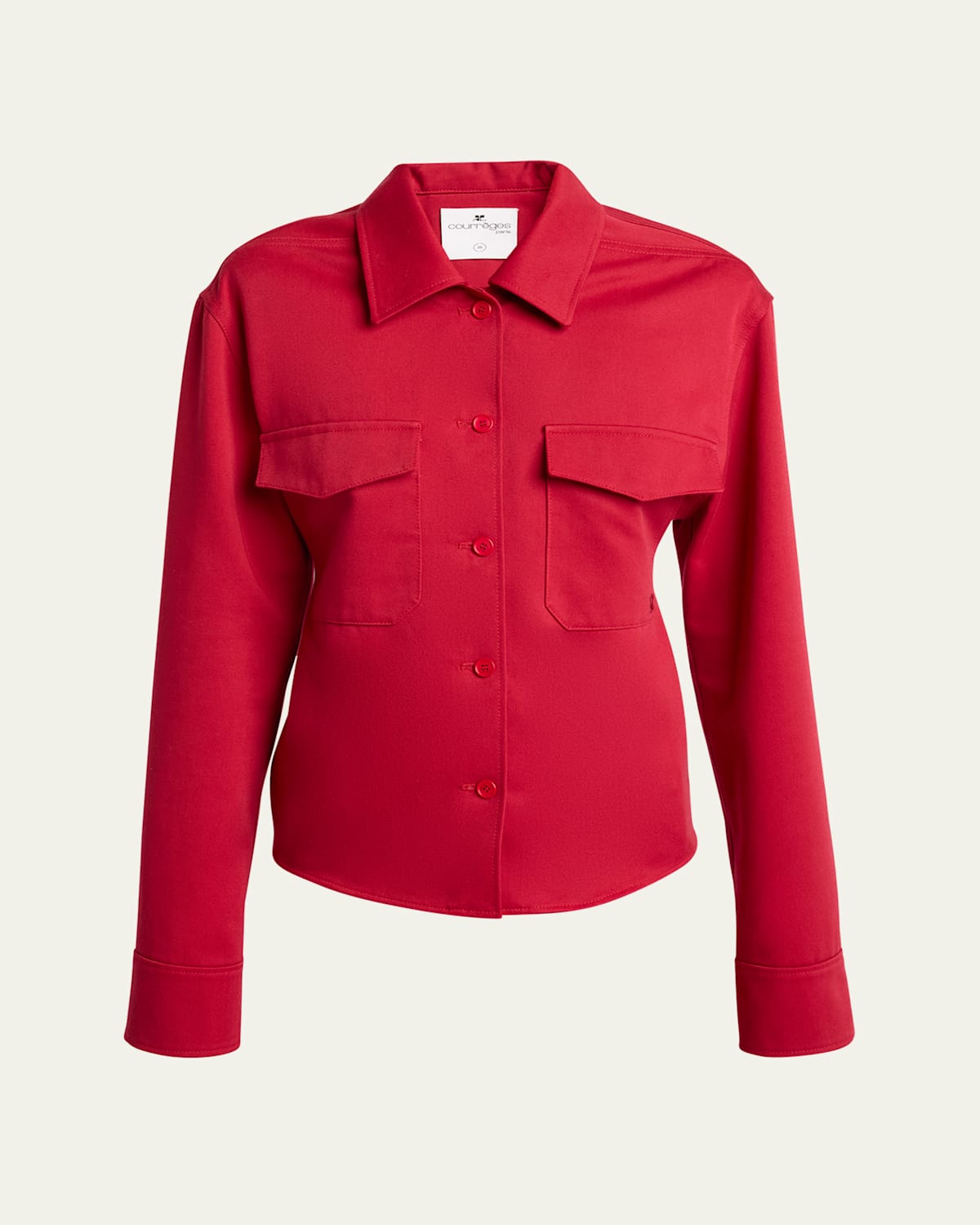 Courrèges Utility Button Down Cotton Shirt