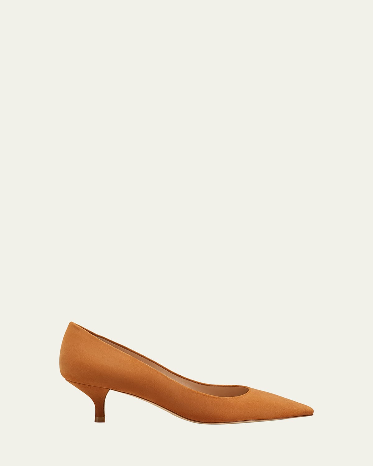 Stuart Weitzman Stuart Suede Kitten Pumps In Hazel