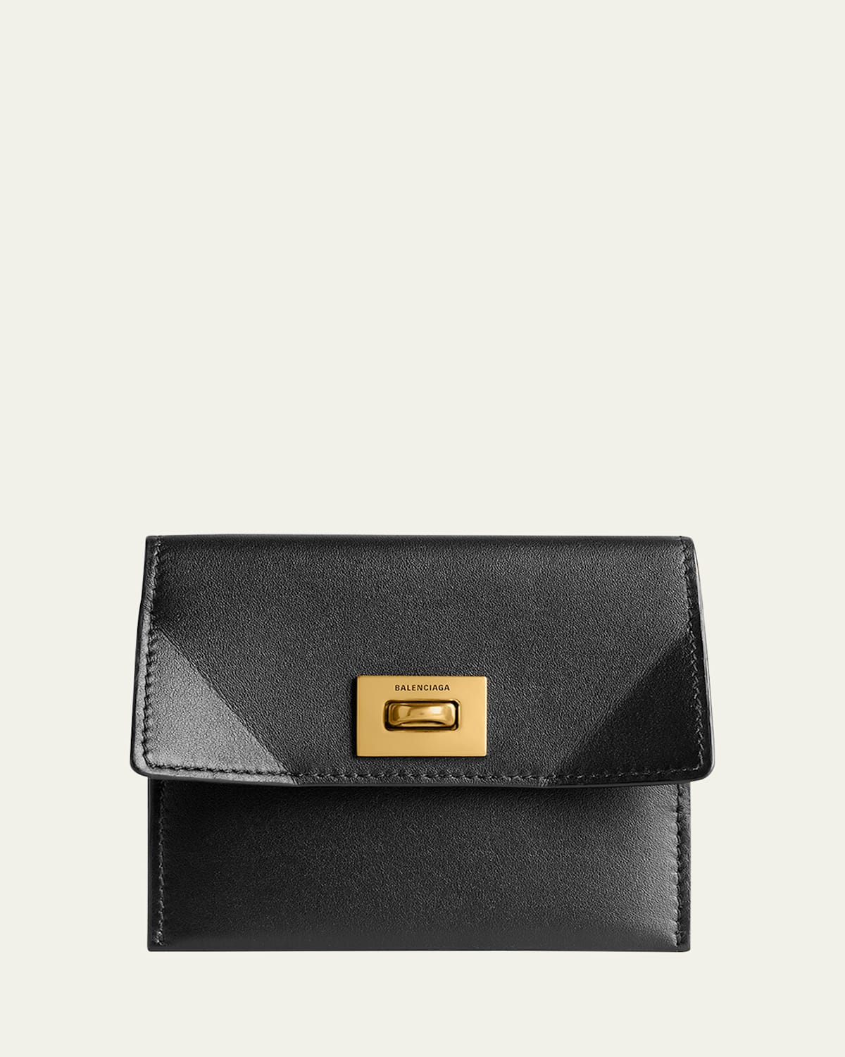 Balenciaga Rodeo Smooth Leather Card Holder In Black