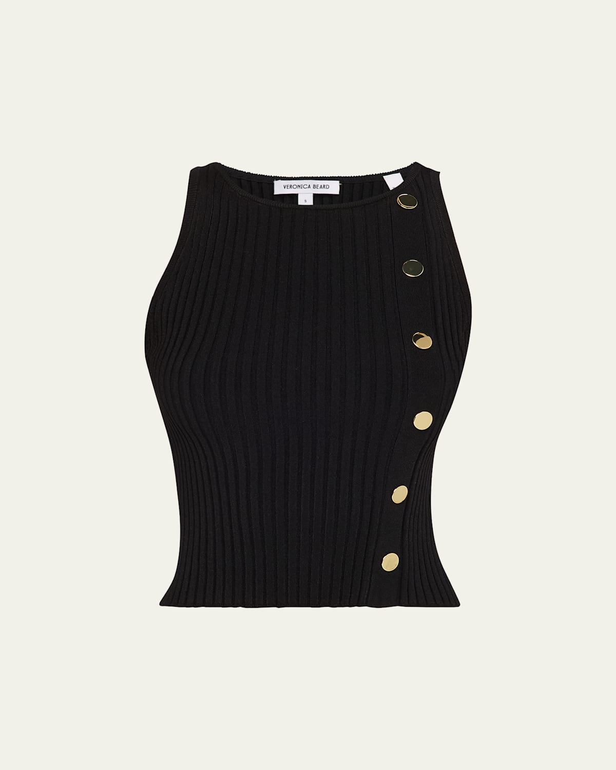 Veronica Beard Tanner Buttoned Rib Midi Skirt In Black