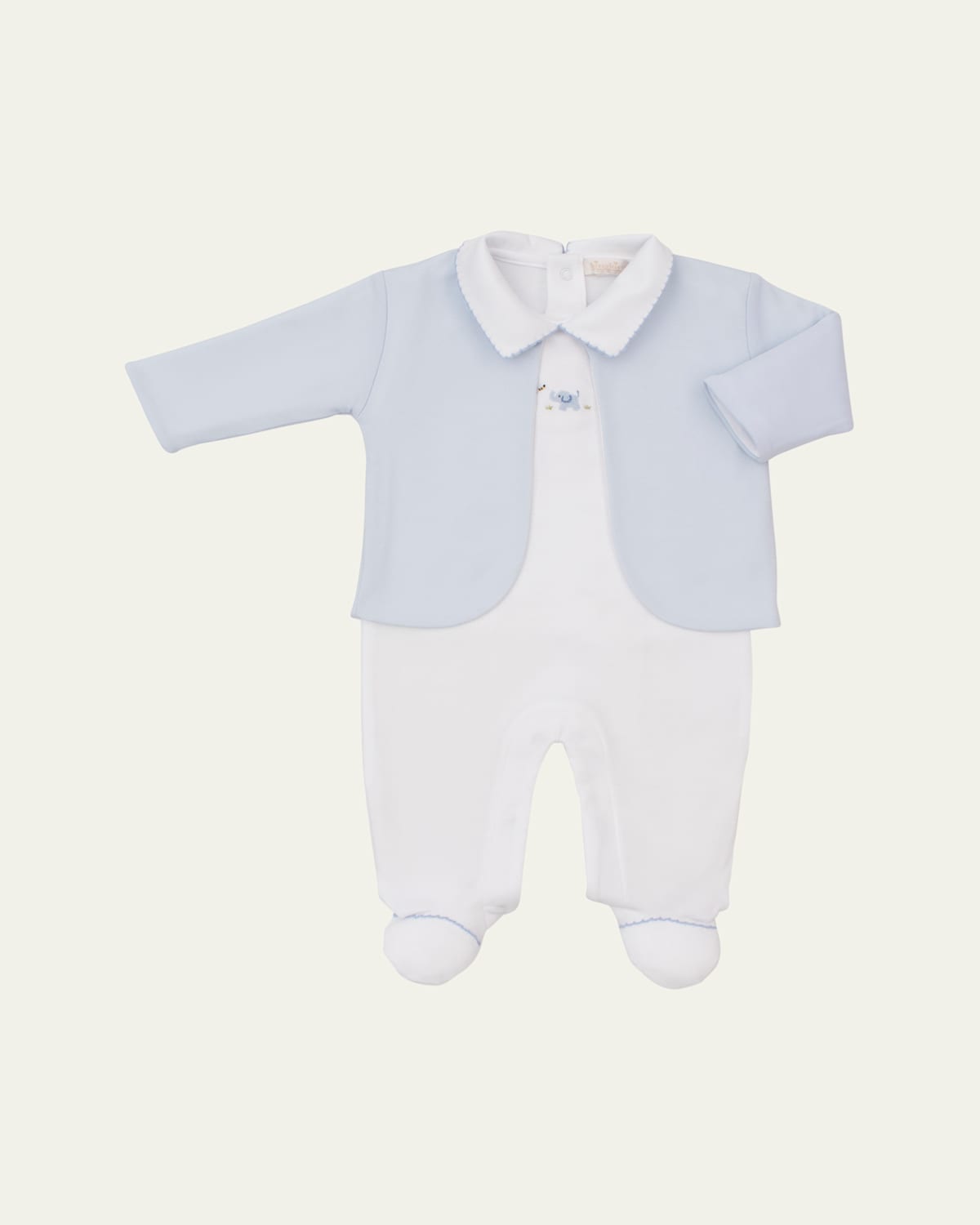 KISSY KISSY BOY'S PREMIER ELEPHANT EMPIRE JACKET & FOOTIE SET 