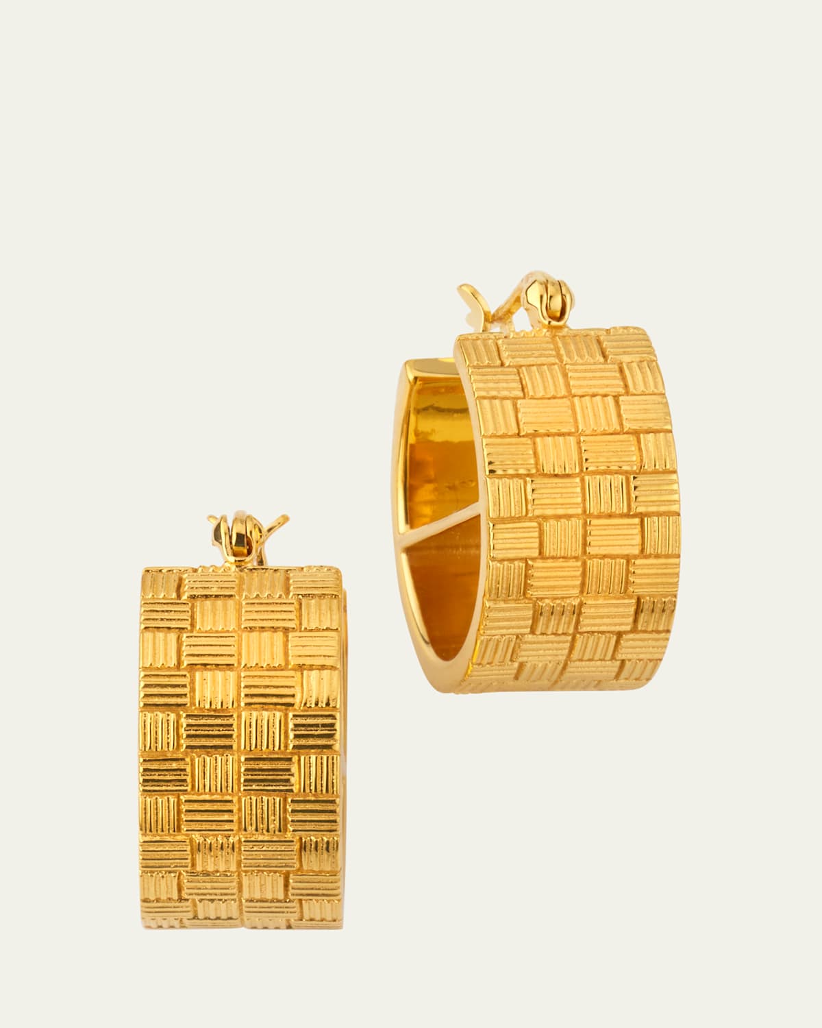 Woven Bar Hoop Earrings