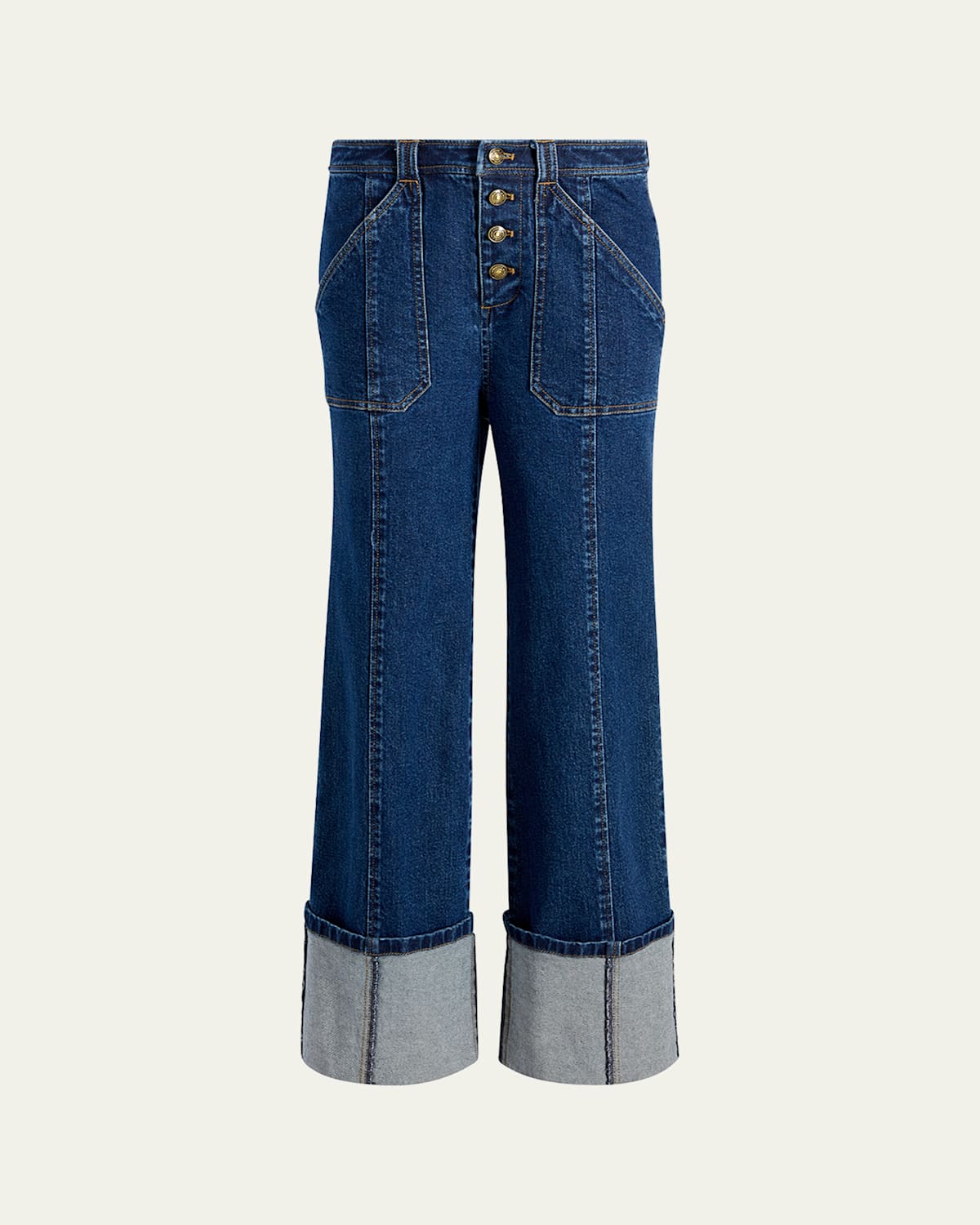 Cinq À Sept Cinq A Sept Benji High Rise Cuffed Jeans In Indigo In Oceane