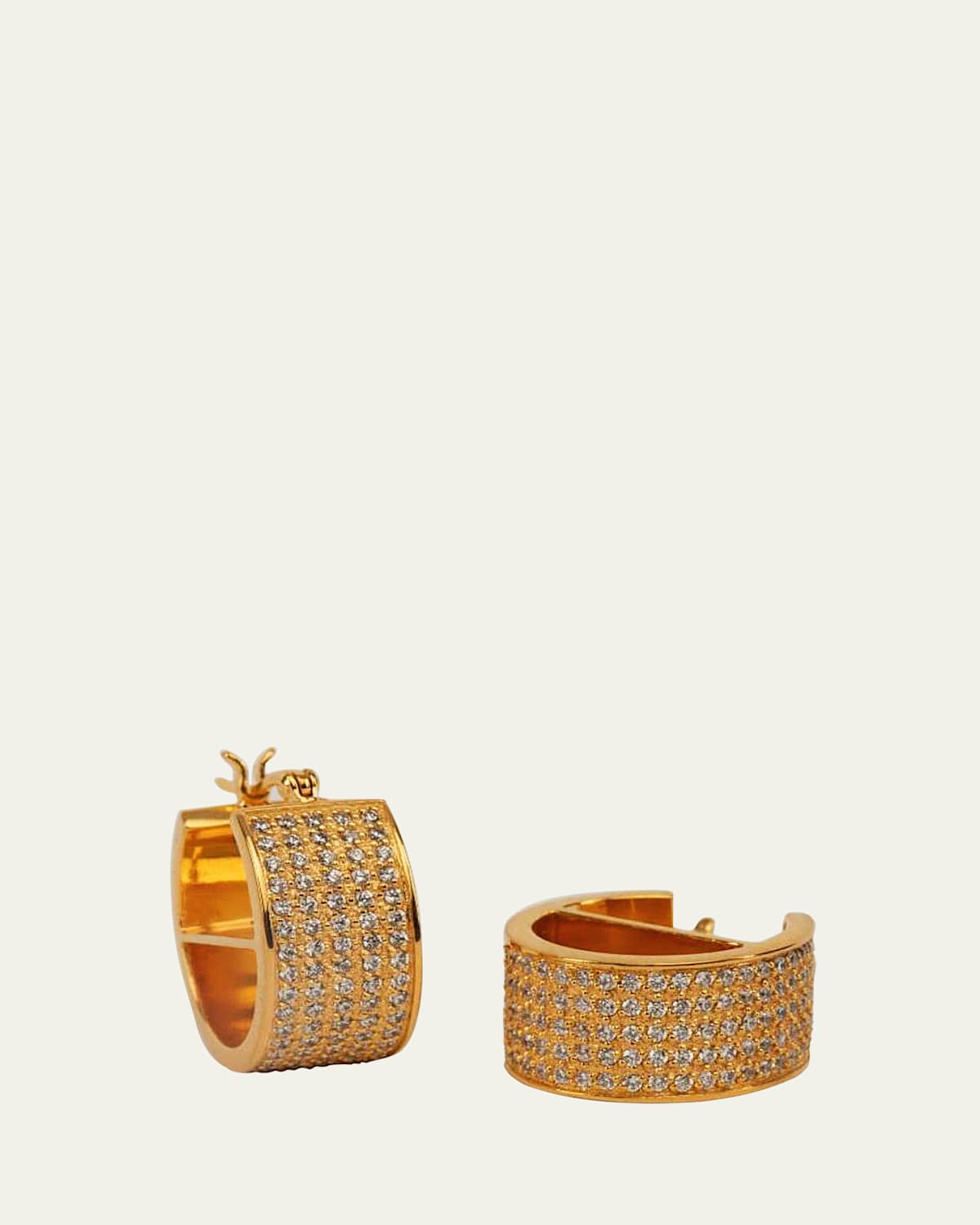 Pavé Bar Hoop Earrings