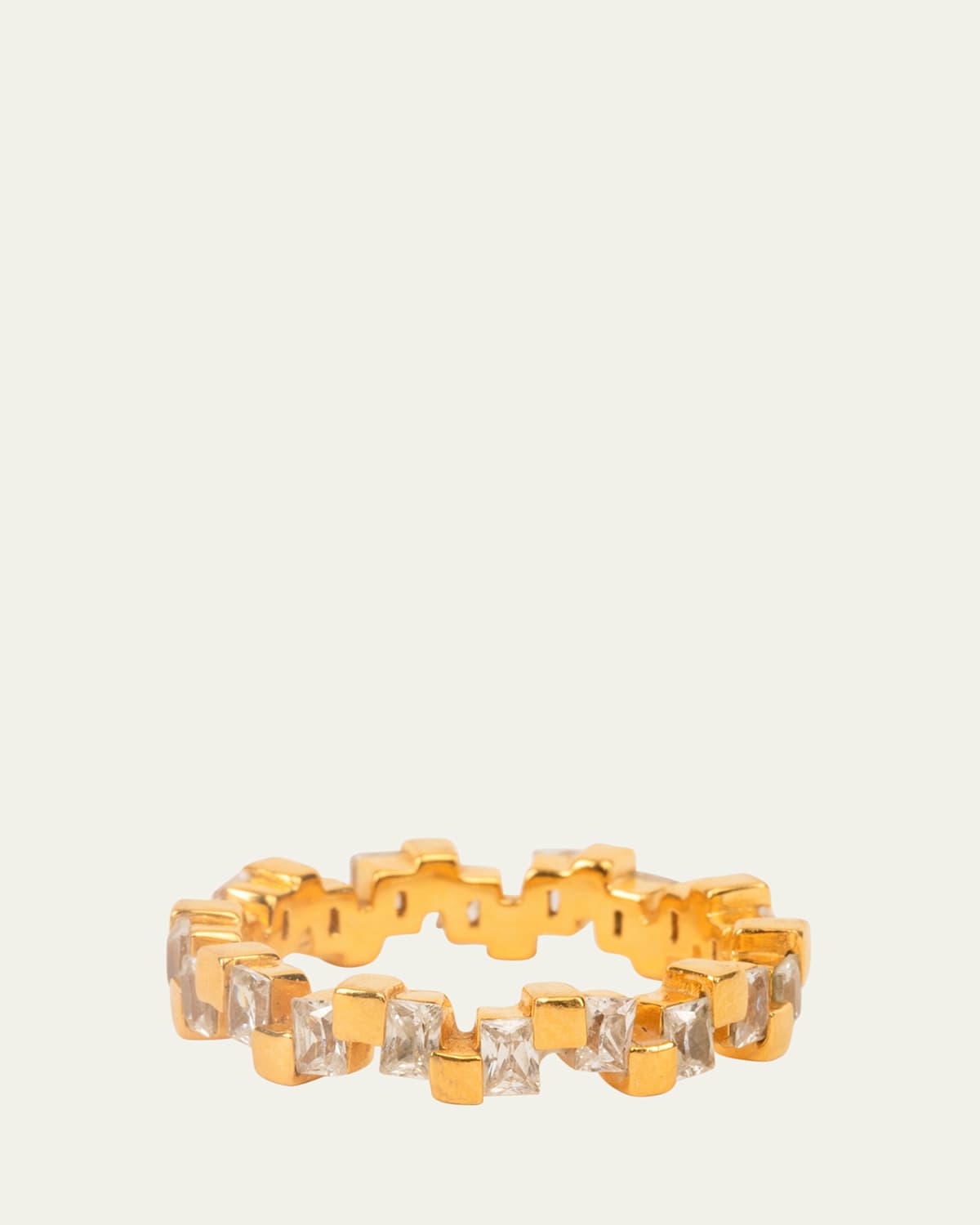 Block Stone Eternity Ring