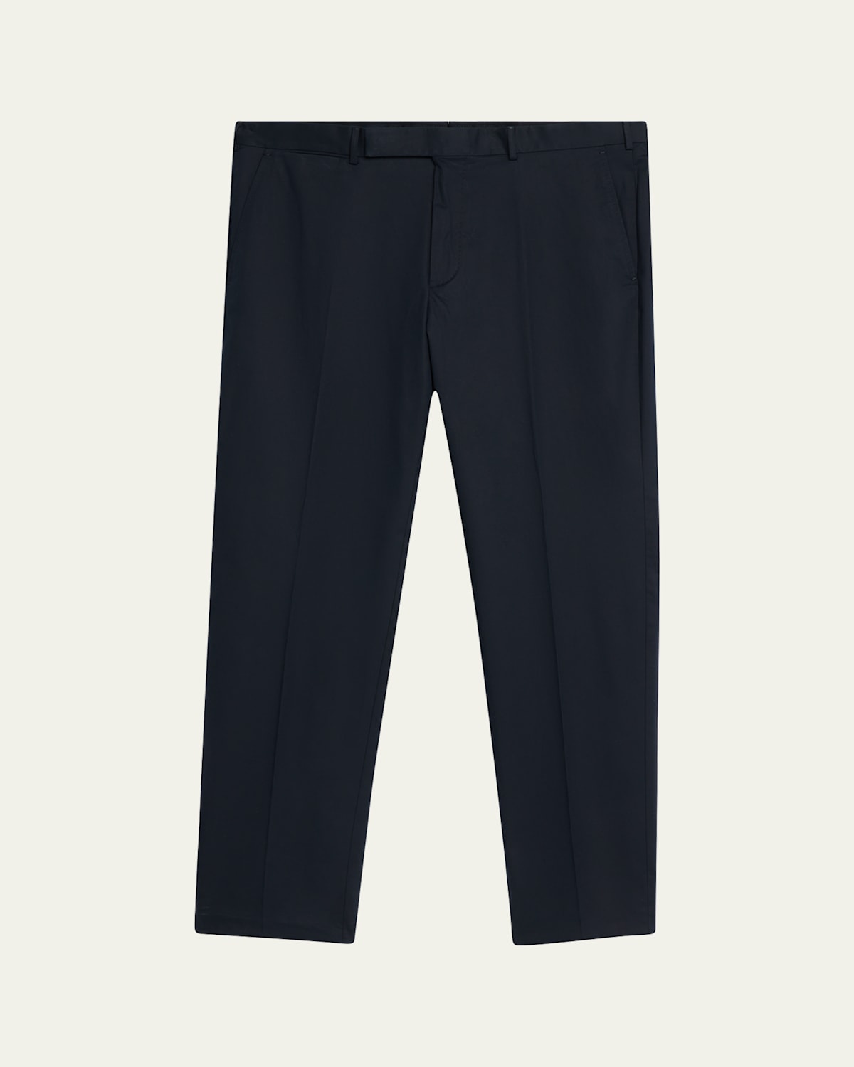 Zegna Men's Premium Flat-front Trousers In Nvy Sld