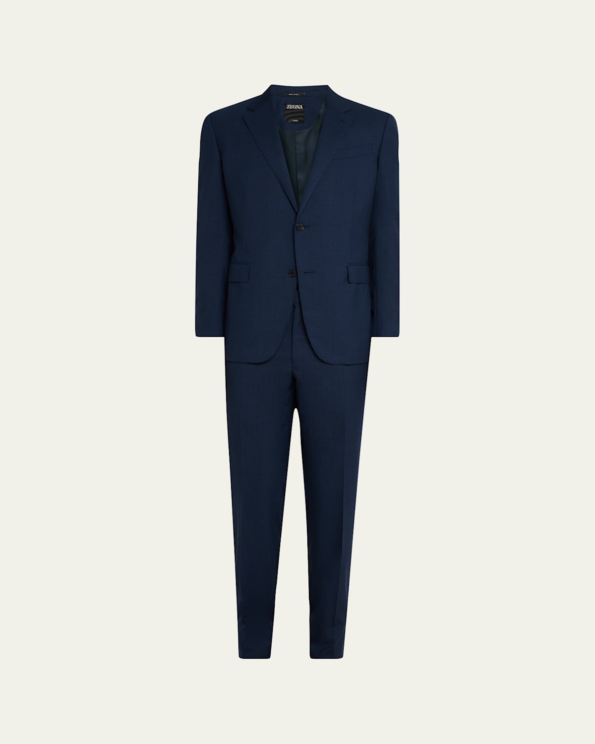 Zegna Men's Melange Trofeo Suit In Nvy Sld