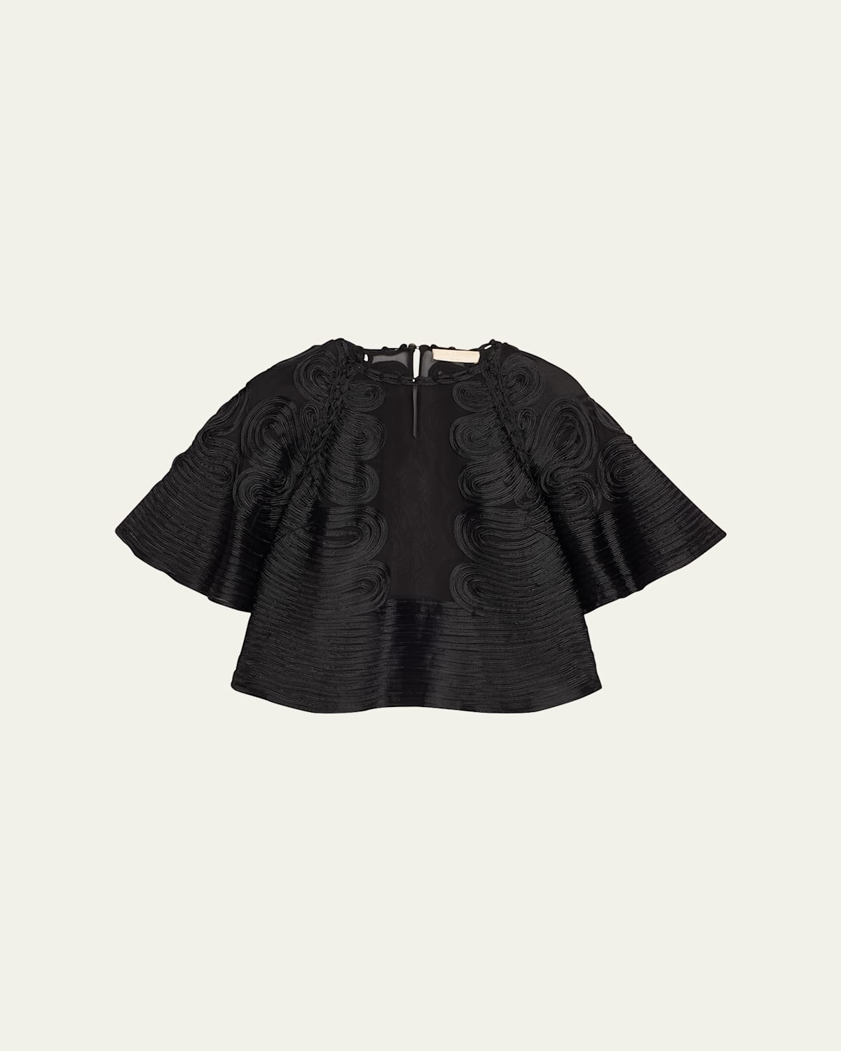 Ulla Johnson Marlo Textured Silk Blouse In Noir