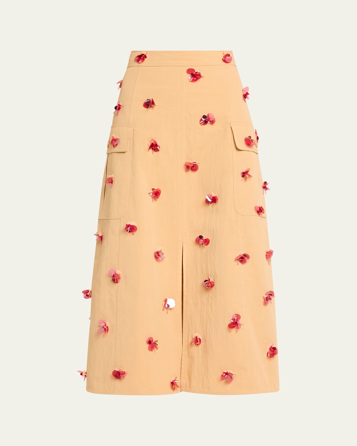 ULLA JOHNSON RHODES SEQUINED MIDI SKIRT 