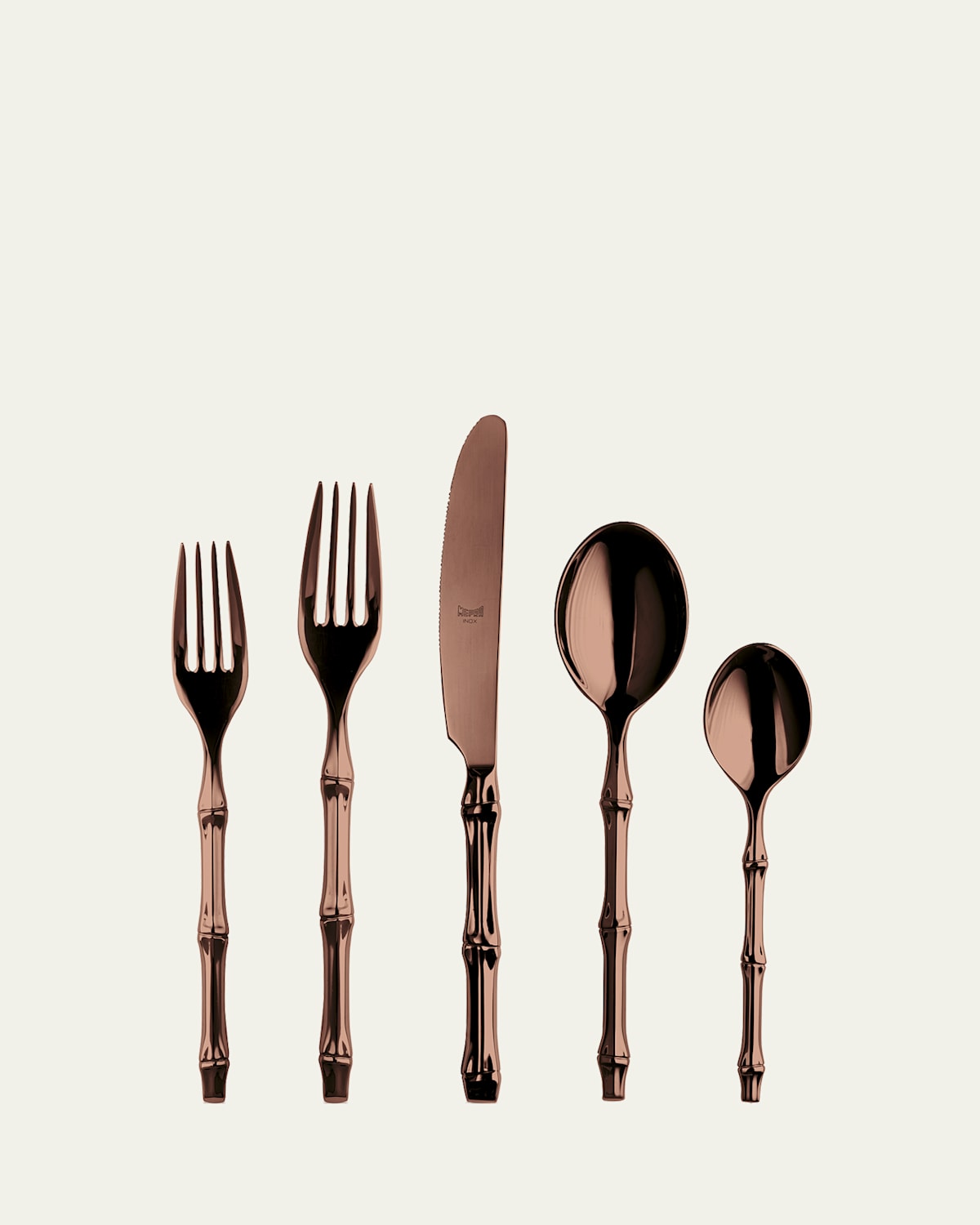 Mepra Bali Bronze Mirror 5-piece Flatware Place Setting