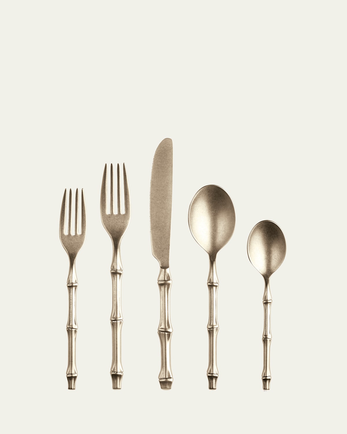 Mepra Bali Champagne Pewter 5-piece Flatware Place Setting