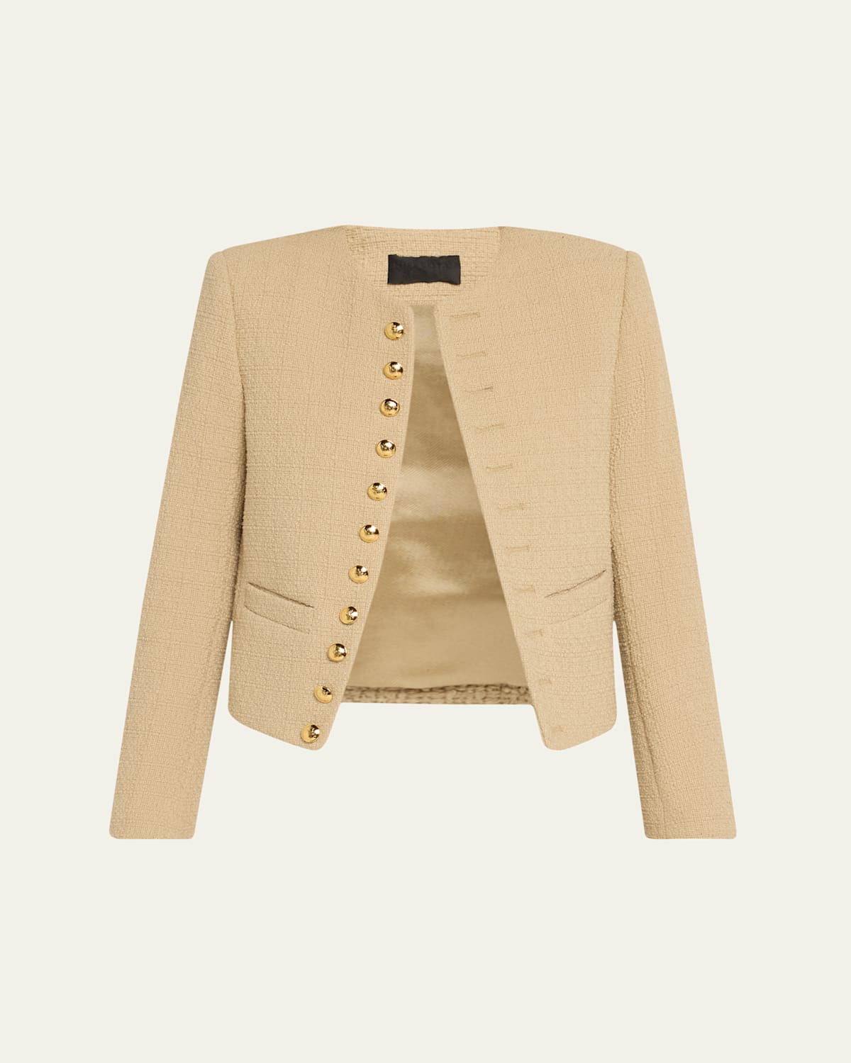 Shop Nili Lotan Patti Open-front Short Jacket In Patti Short Jacket