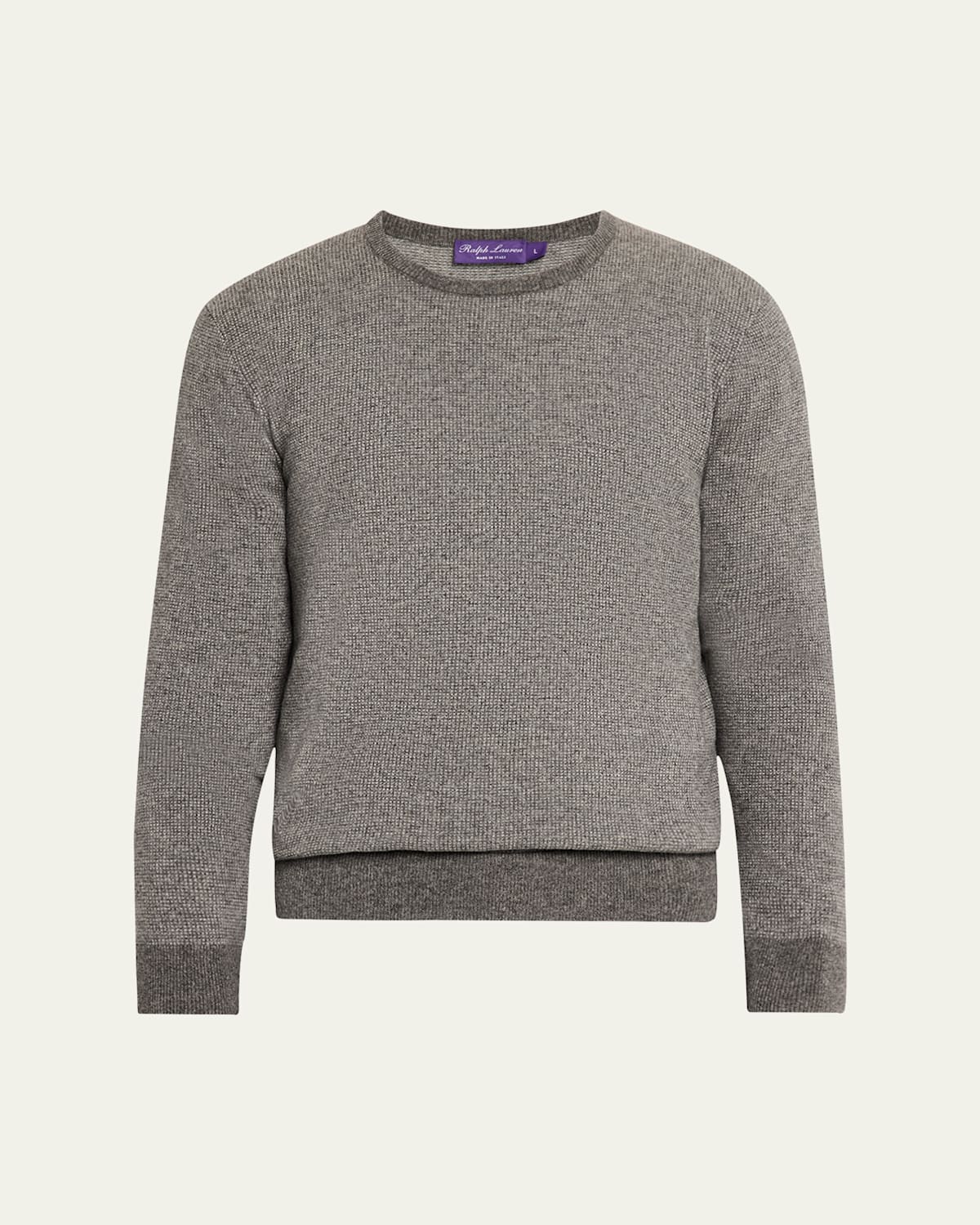 Shop Polo Ralph Lauren Men's Micro-pattern Cashmere Sweater In Grey Mu