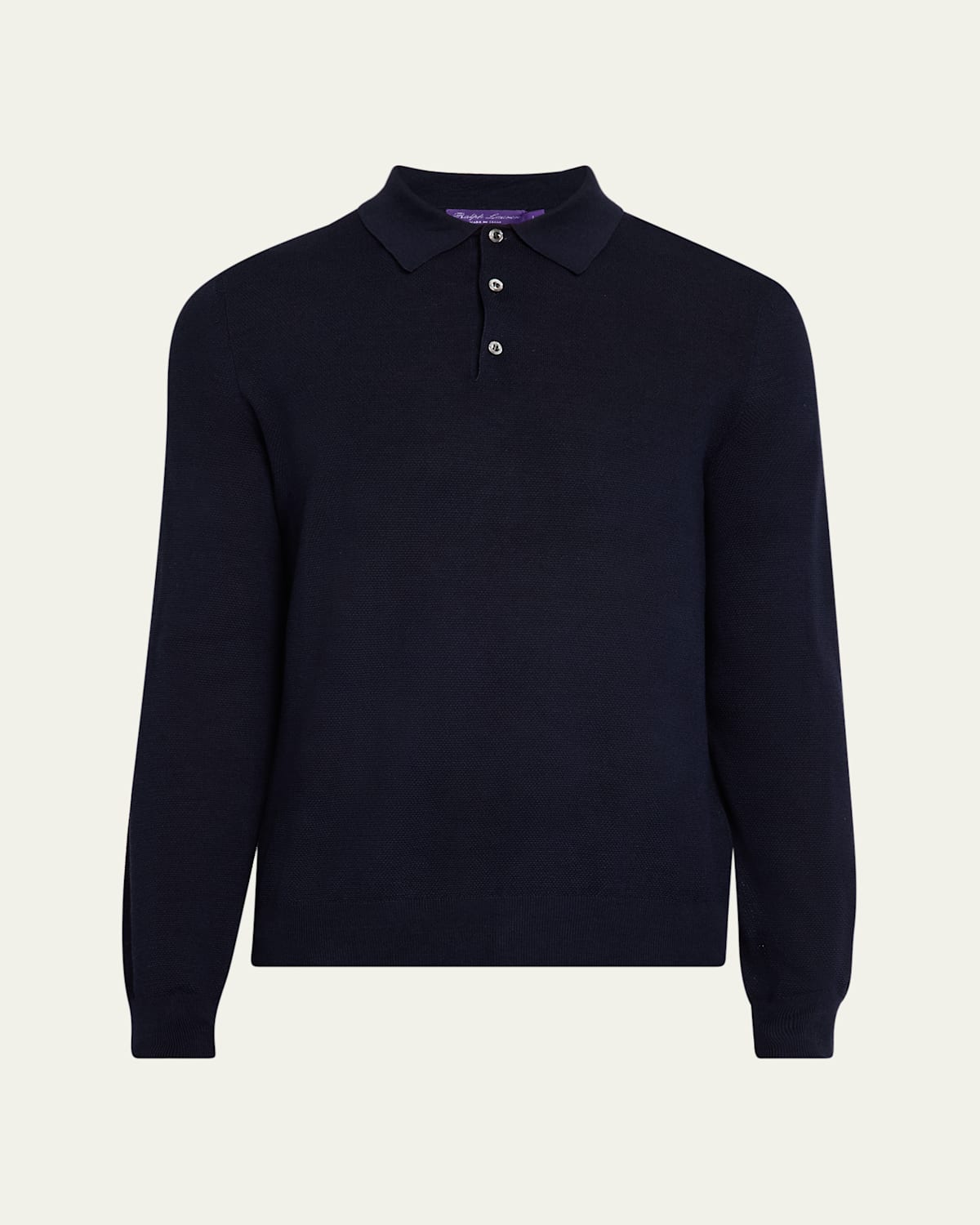 Ralph Lauren Men's Silk-cotton Polo Shirt In Navy