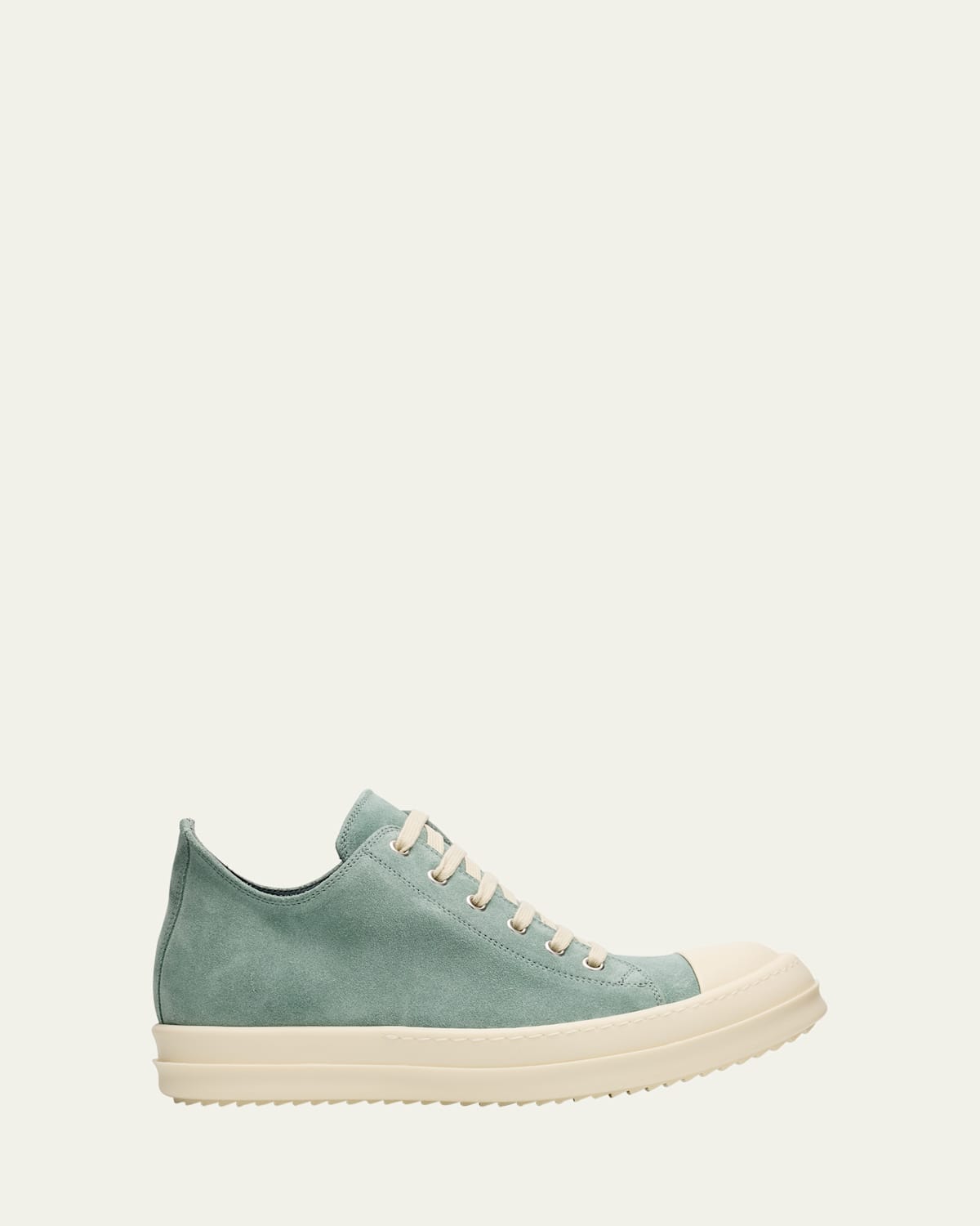 Rick Owens Scarpe Suede Low-top Sneakers In Mouthwash/milk