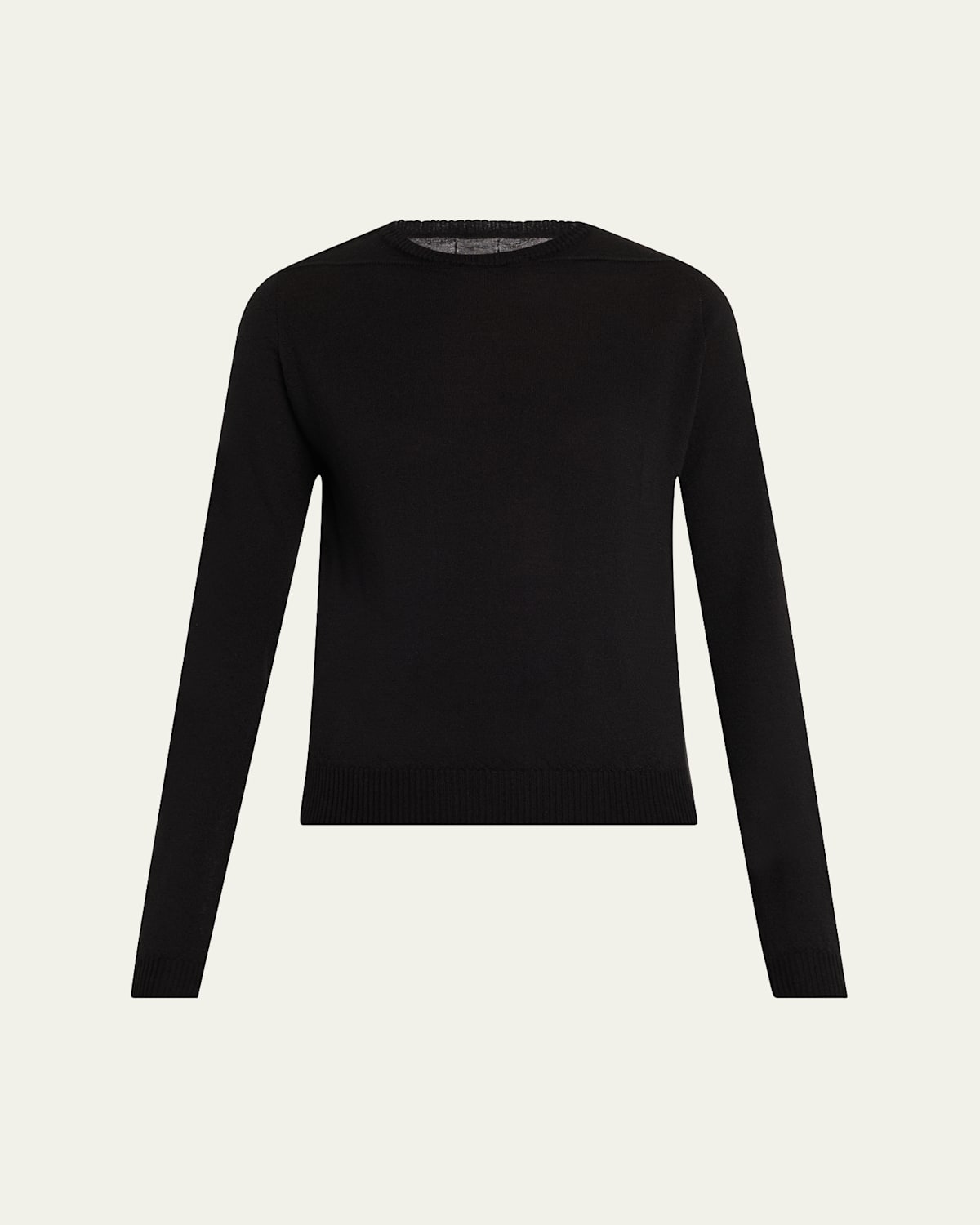 Rick Owens Biker Level Knit Wool Sweater In Black