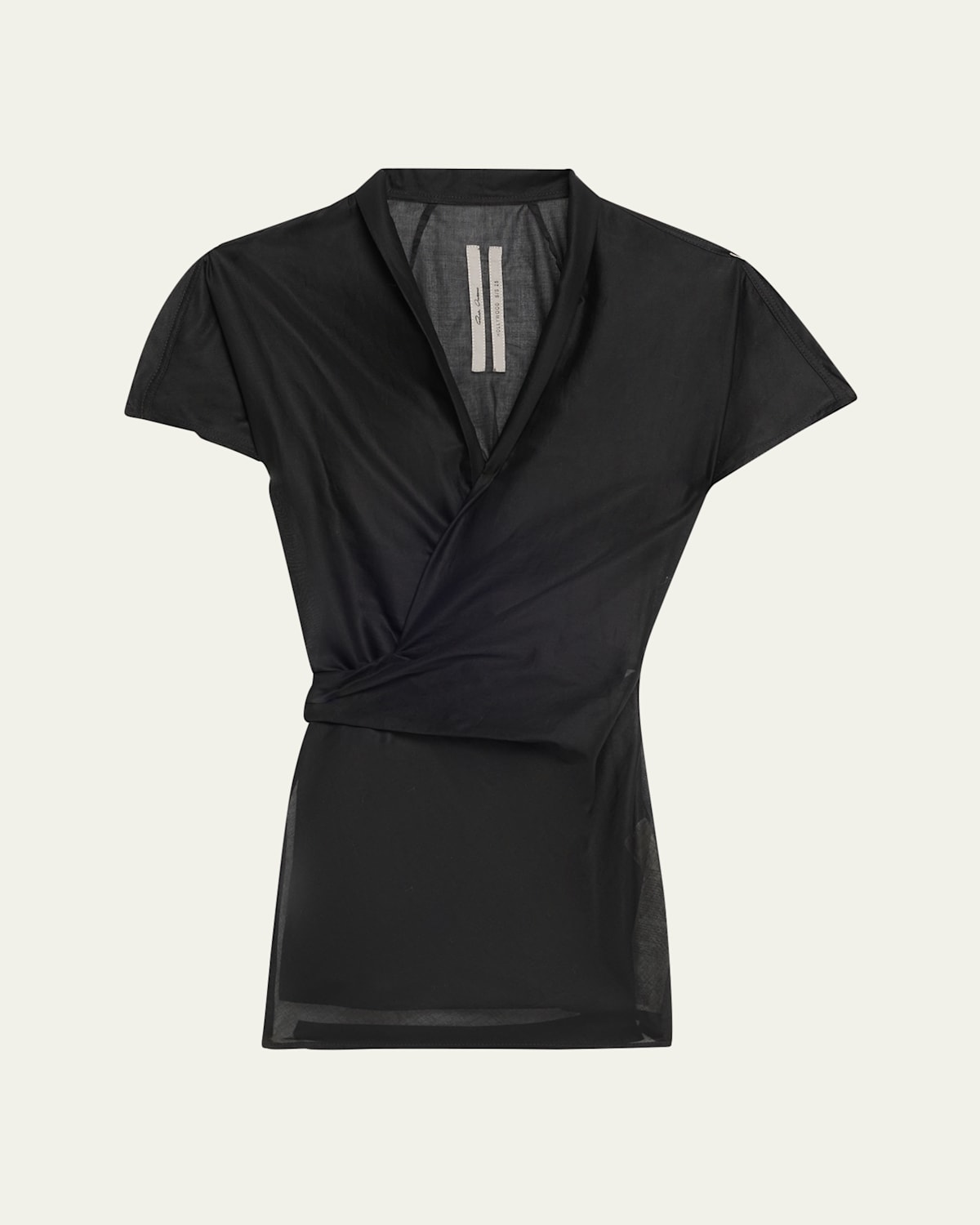 Rick Owens Laura Wrap Top In Black