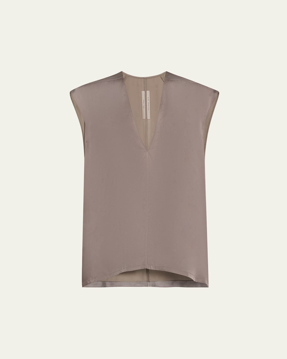 Rick Owens Dylan Deep V Blouse In Dust