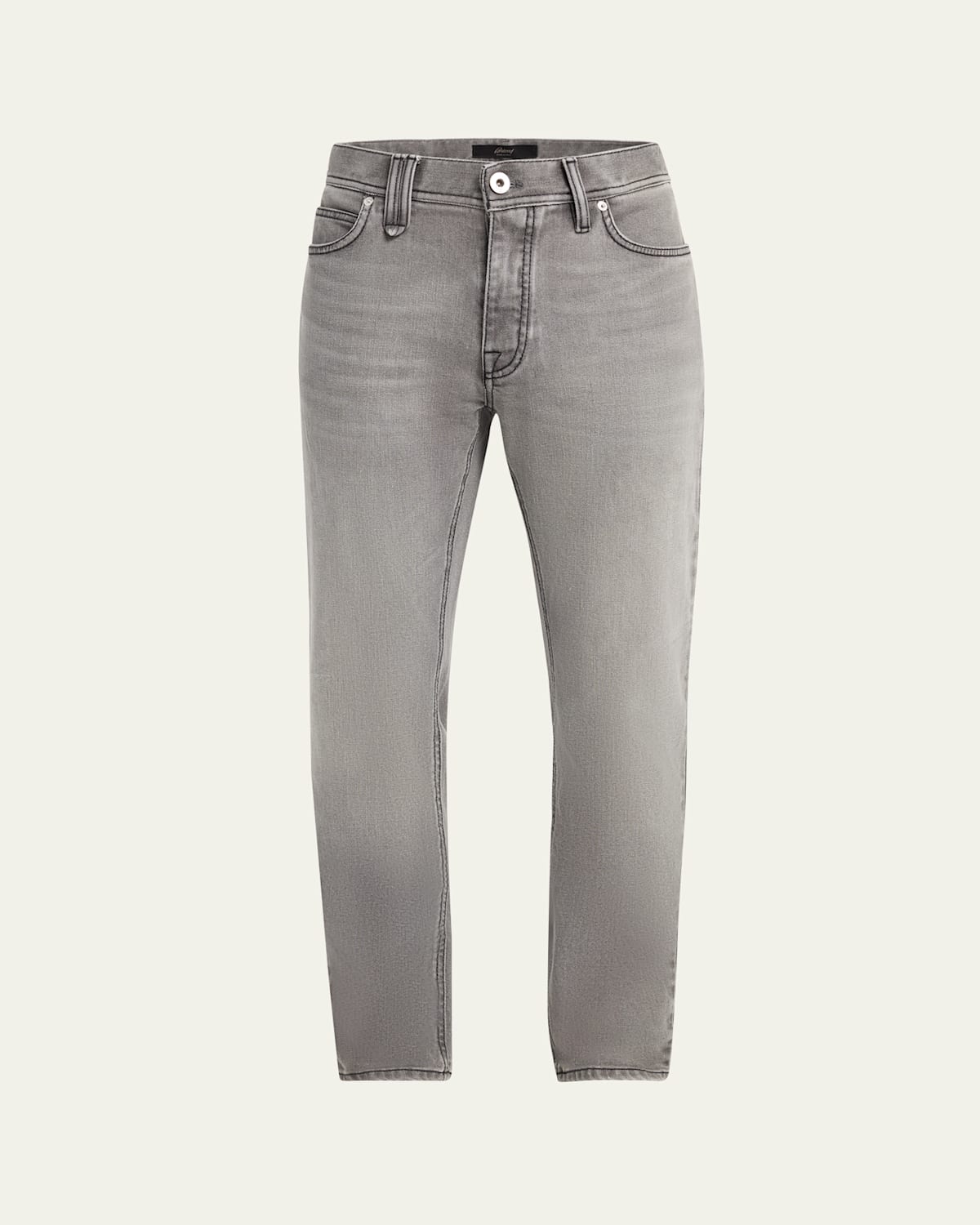 Brioni Men's Gray Denim Five-pocket Pants In Graphite