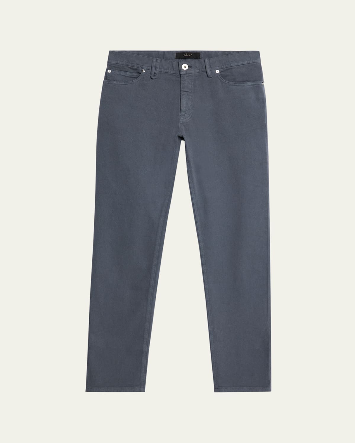 Brioni Men's Cotton Denim Five-pocket Pants In Gray