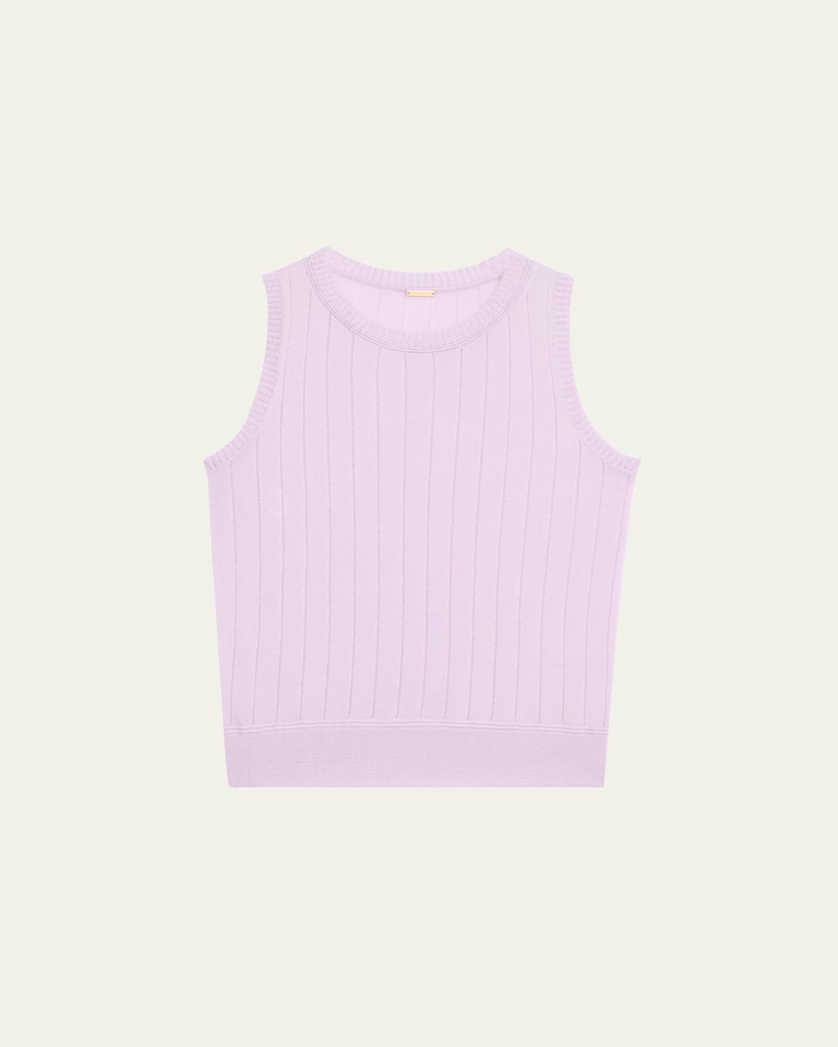 Adam Lippes Pointelle Silk Shell In Lilac