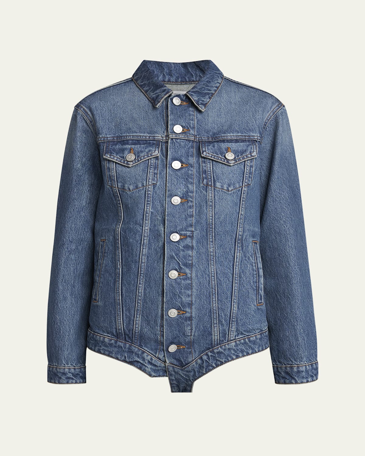 Coperni Denim Bodysuit Jacket In Blue