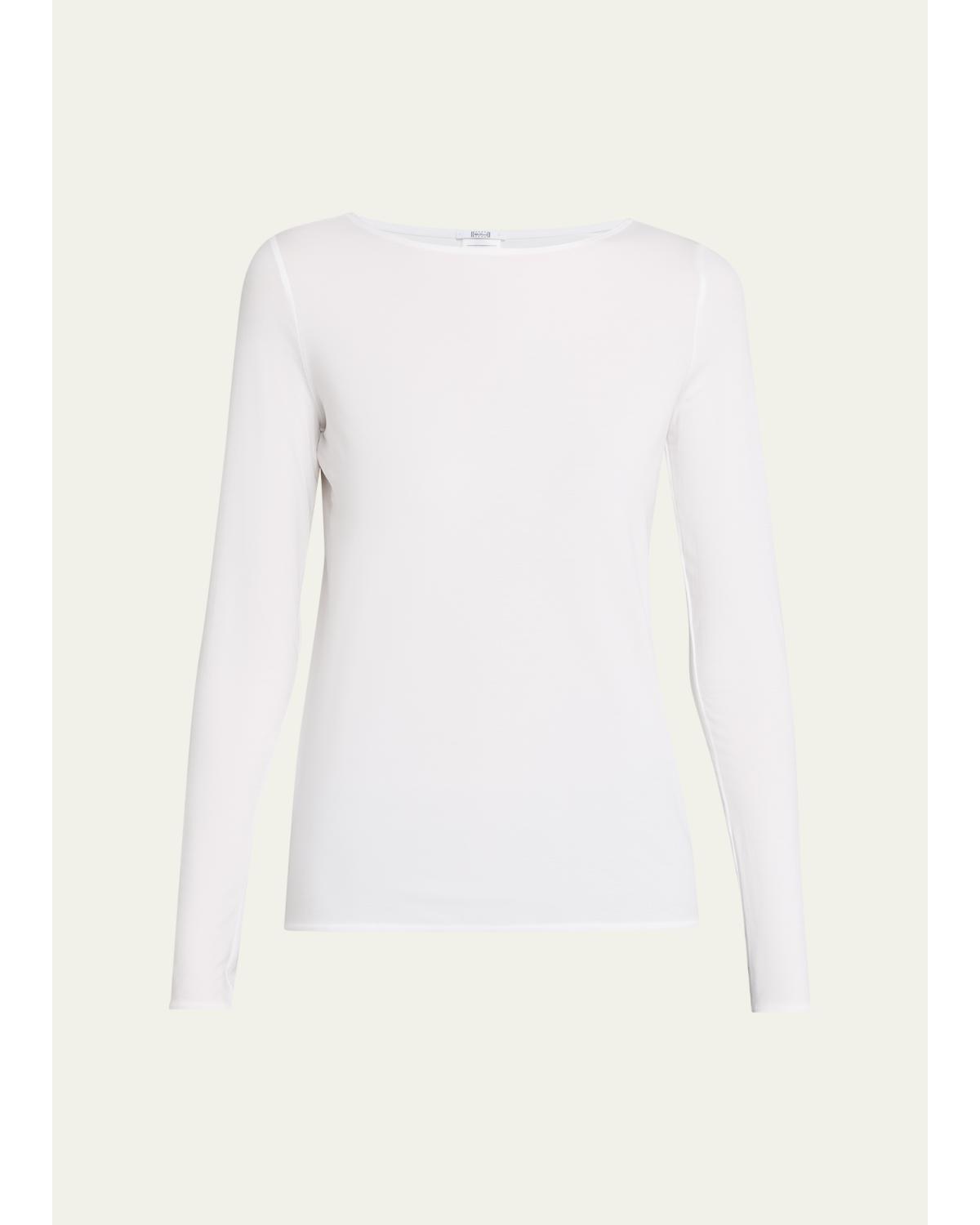 Pure Bateau-Neck Jersey Top